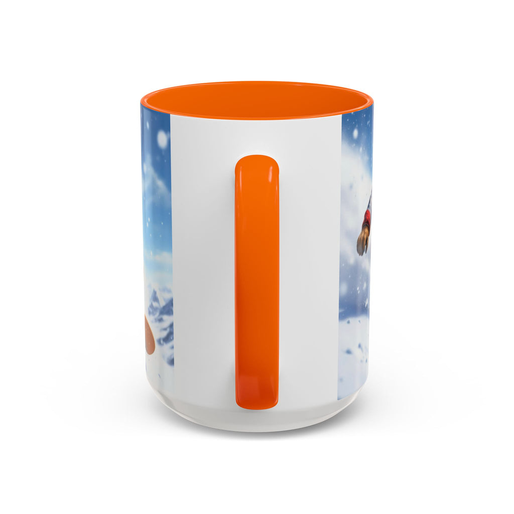 Snowboarding Lion Coffee Mug — Winter Sports Animal Art 11/15oz