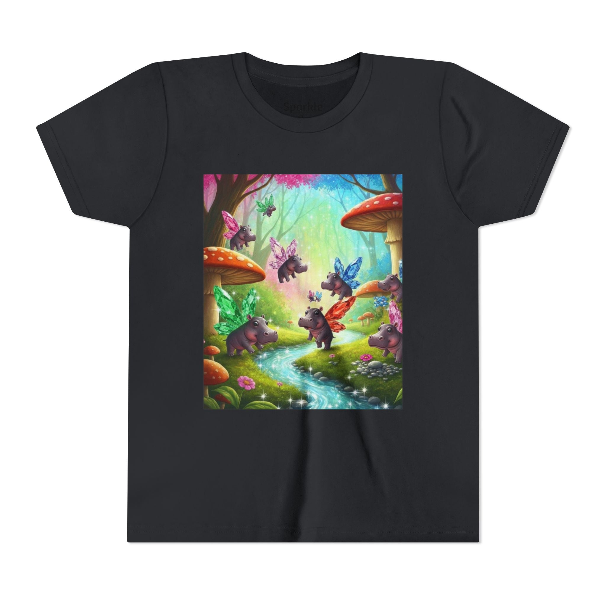 Magical Hippo Fairies Mushroom Grove Youth Tee
