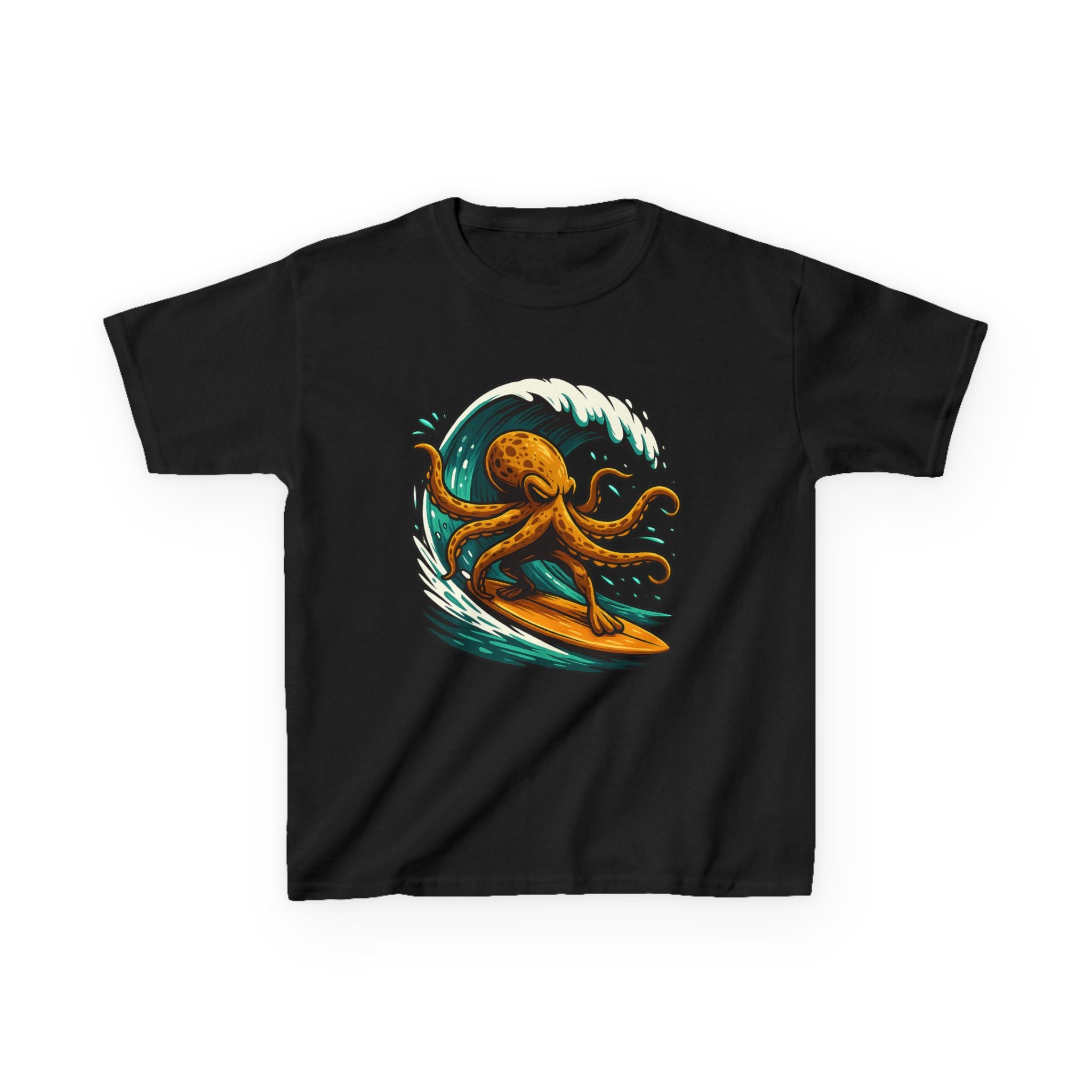 Kids Tee — Octo Surfer Surfing Wave Graphic