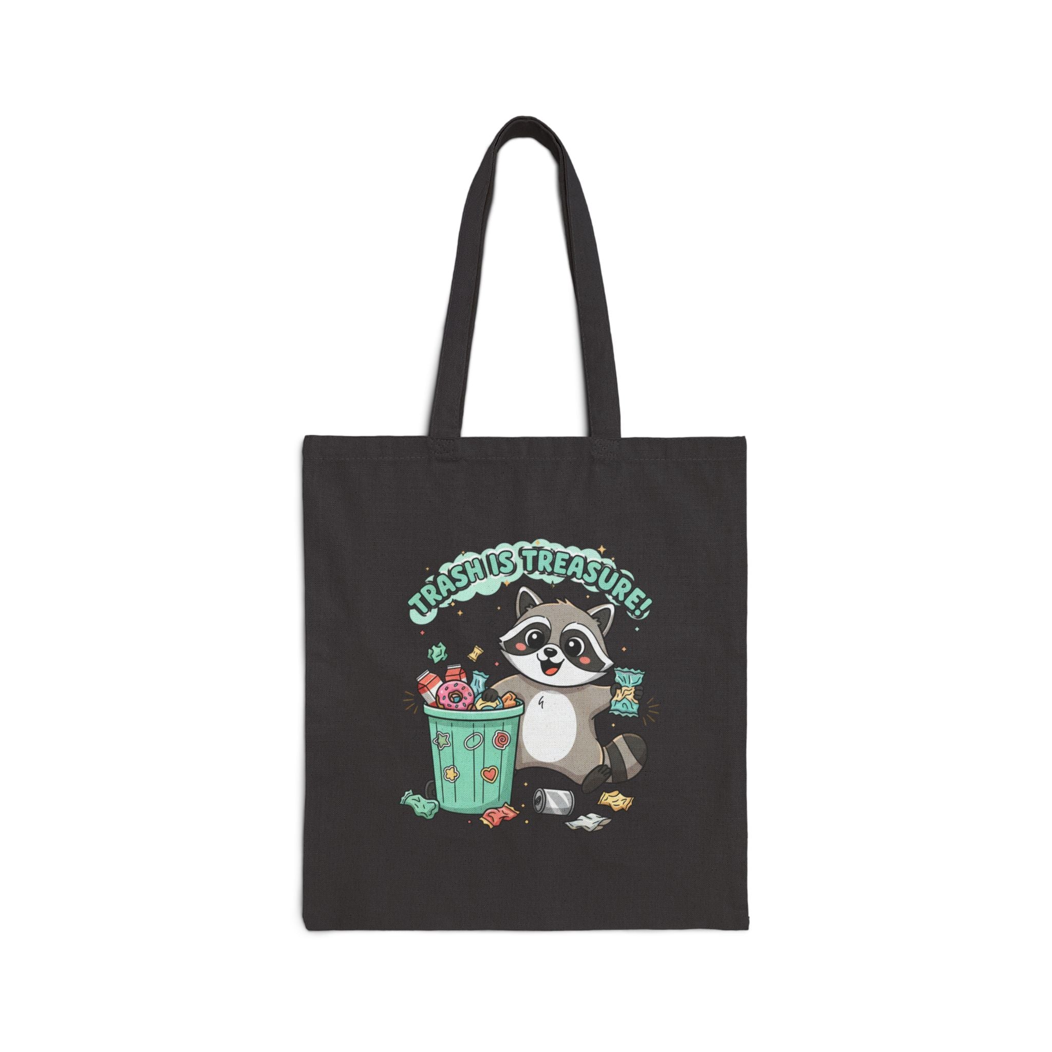 Trash Panda Christmas Tote | Cotton Canvas Tote, Funny Raccoon Holiday