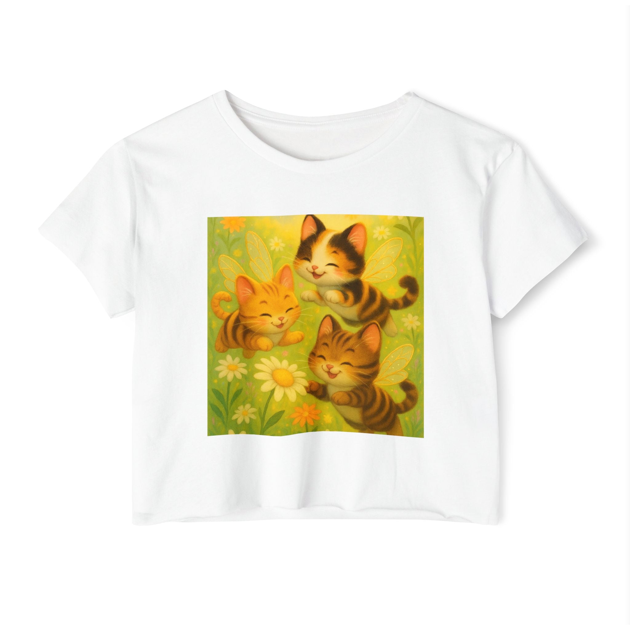 Cute Cat Festival Crop Top for Women - Perfect for Summer Celebrations
