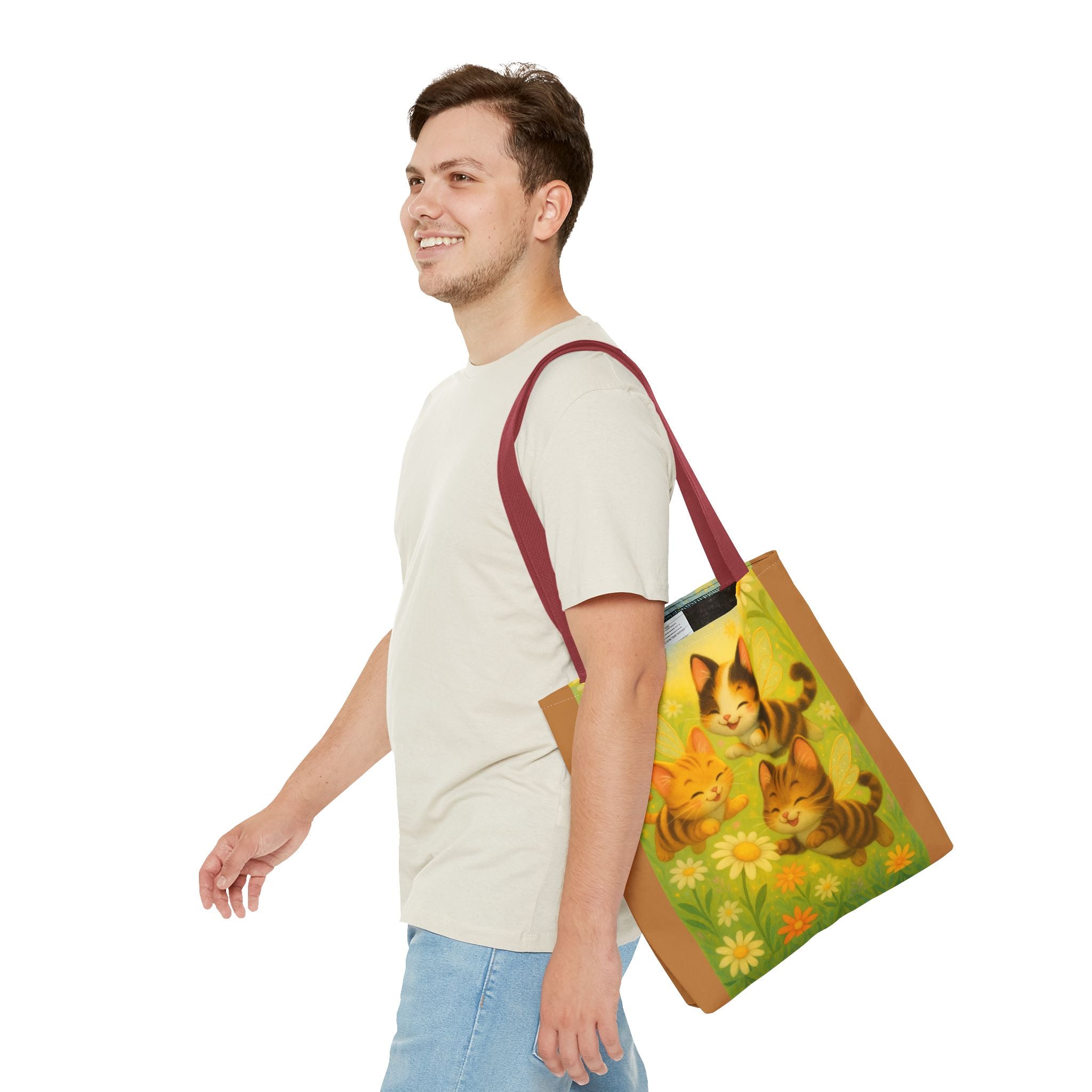 Bumble Cat Tote Bag - Whimsical Design from Sparkle Hollow