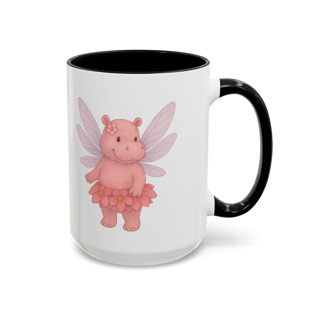 Coffee Mug - Whimsical Hippo Fairy Design