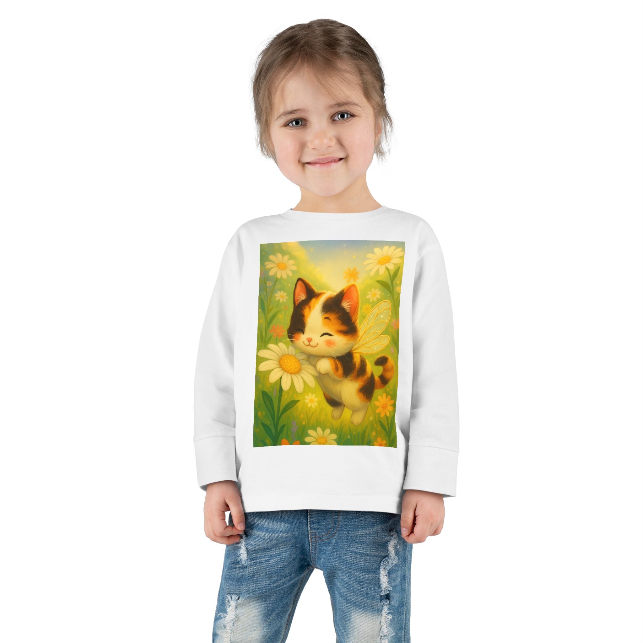 Toddler Tee - Whimsical Buzzabelle the Bumble Cat