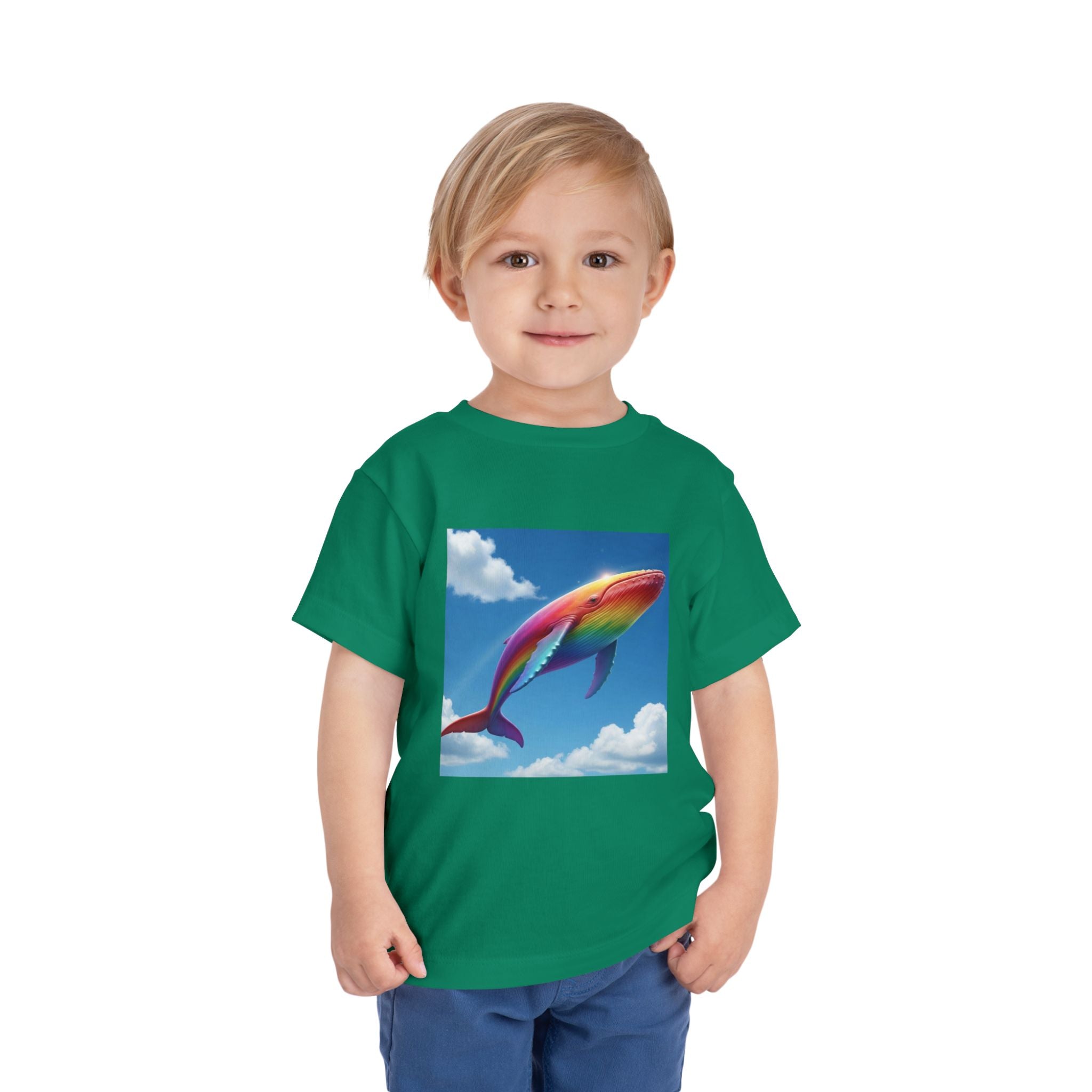 Toddler Tee - Flying Rainbow Whale from the Land of Sparkle Hollow