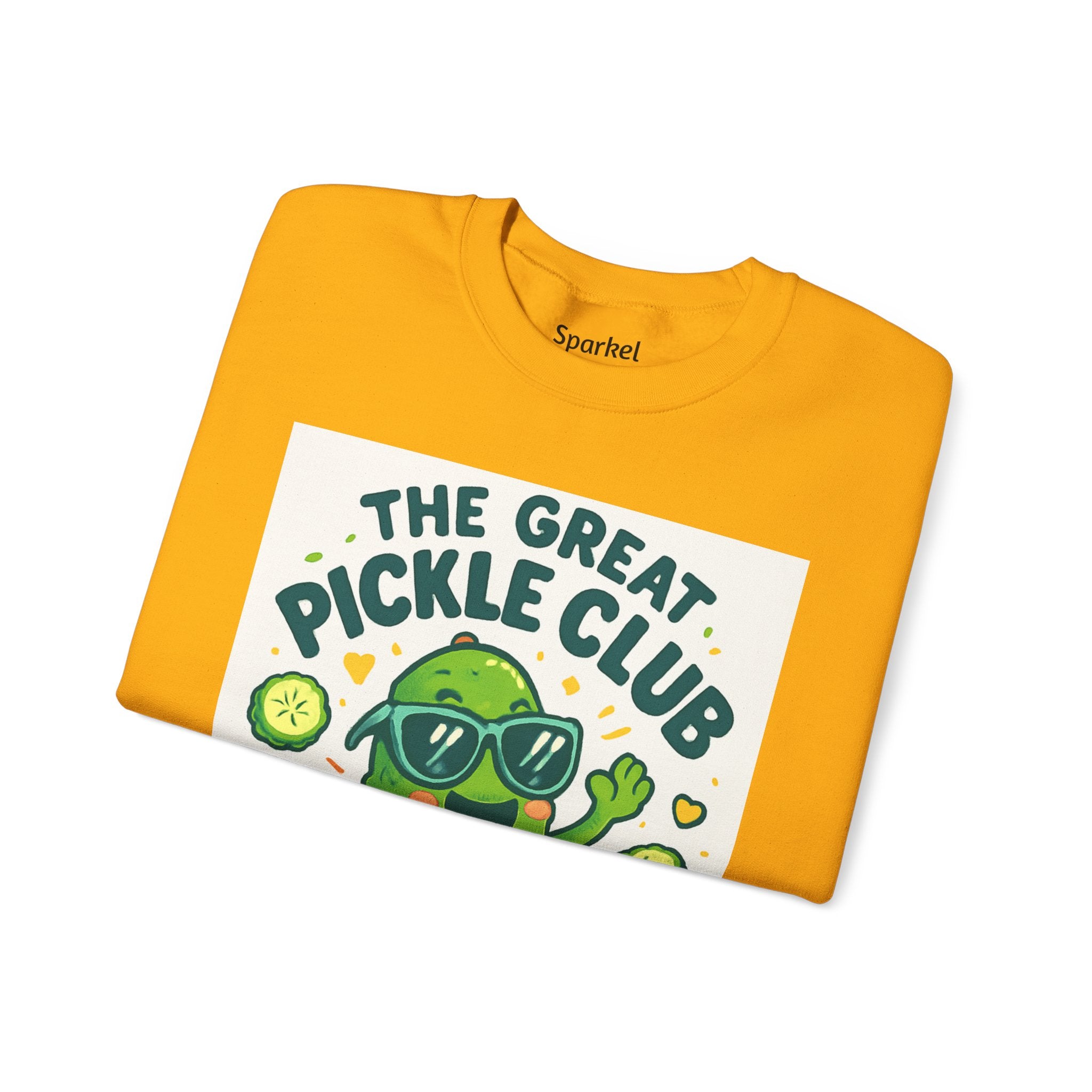The Great Pickle Club Sweatshirt — Retro Cute Dancing Pickle Crewneck