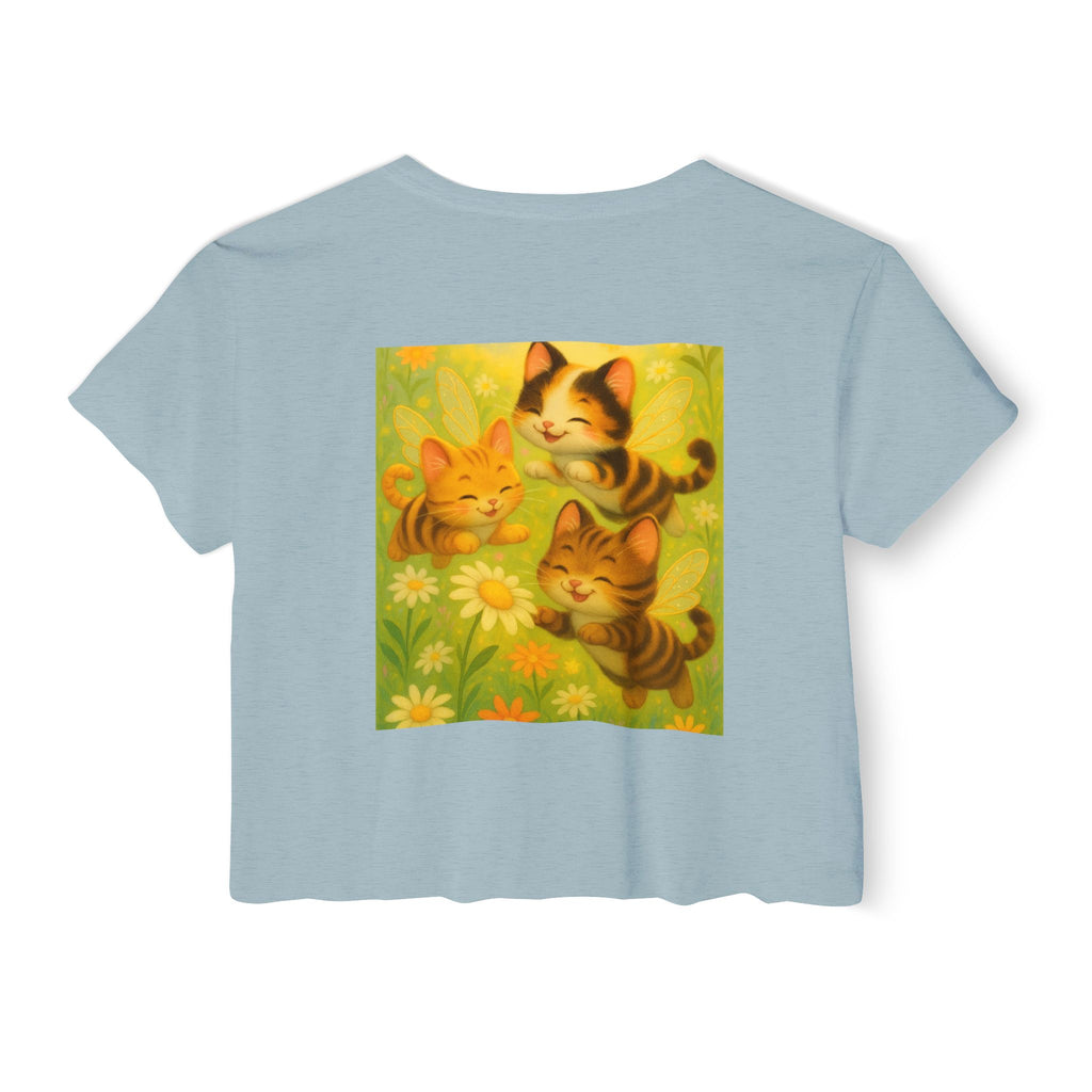 Cute Cat Festival Crop Top for Women - Perfect for Summer Celebrations