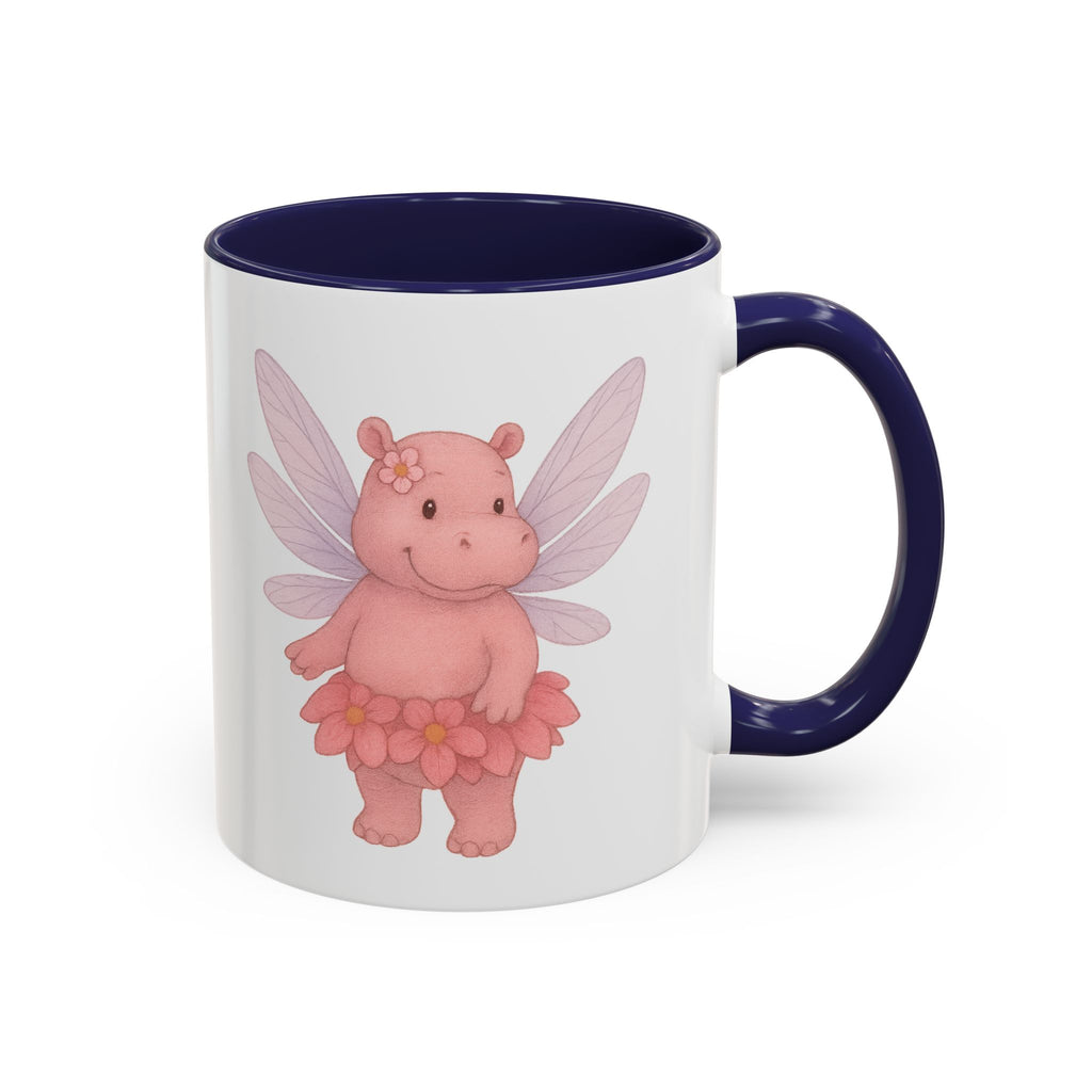 Coffee Mug - Whimsical Hippo Fairy Design