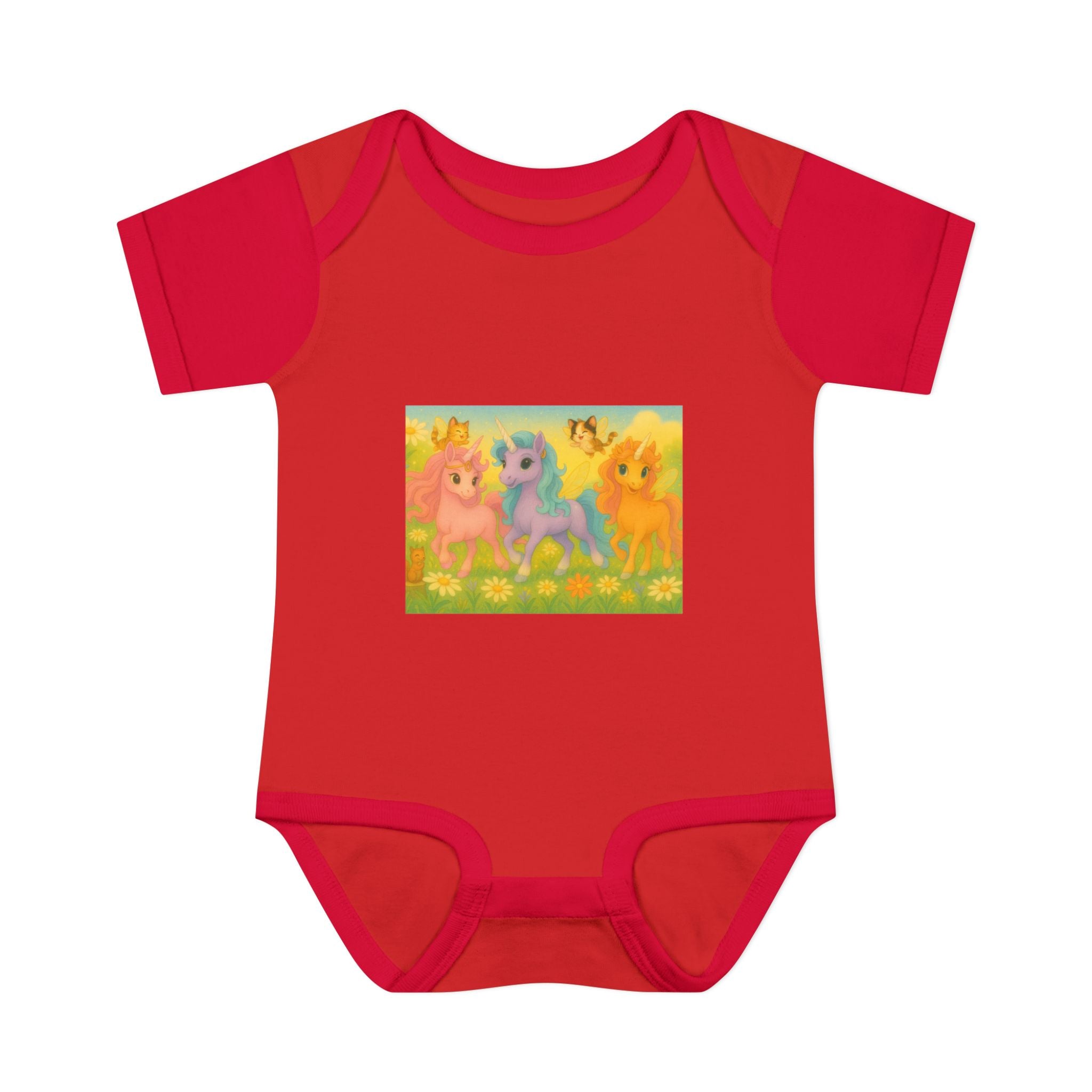 Bodysuit - Whimsical Unicorn Princesses and Forest Animals Playful Design