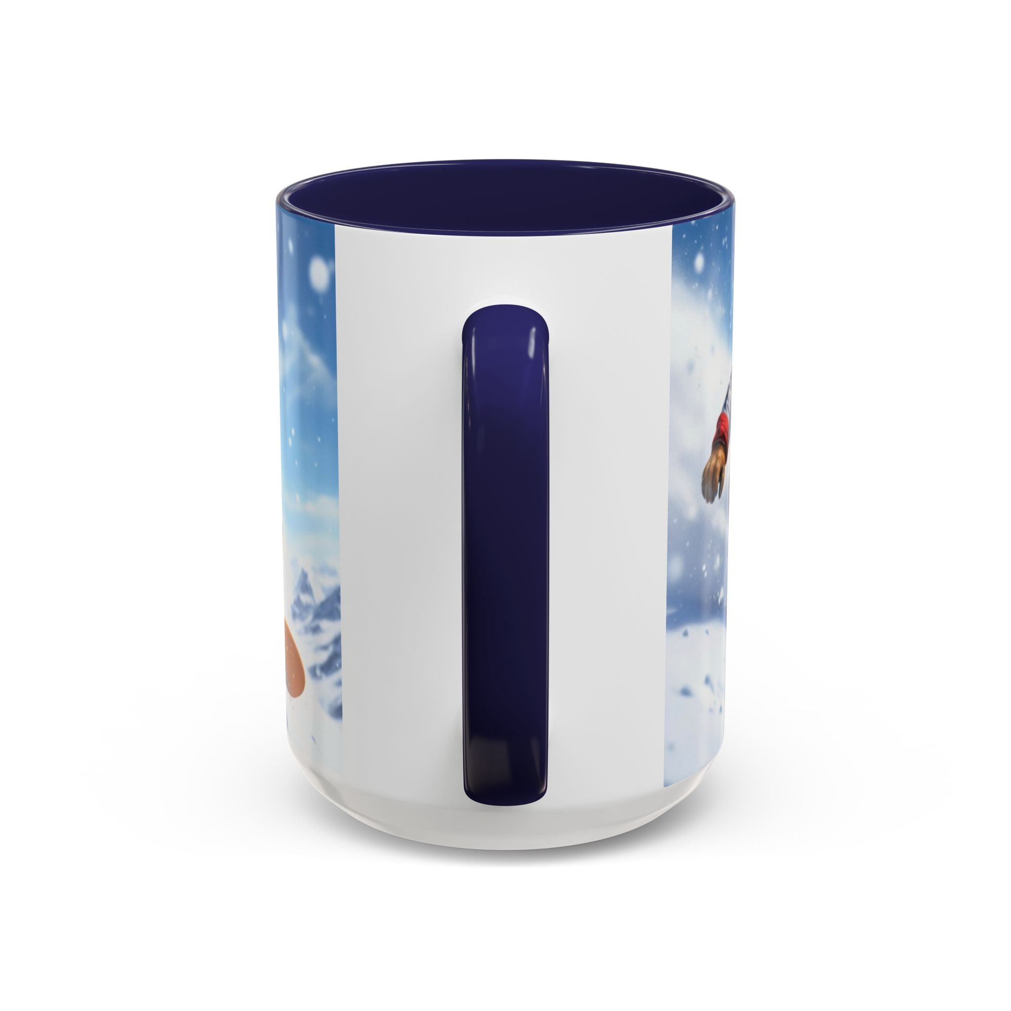Snowboarding Lion Coffee Mug — Winter Sports Animal Art 11/15oz