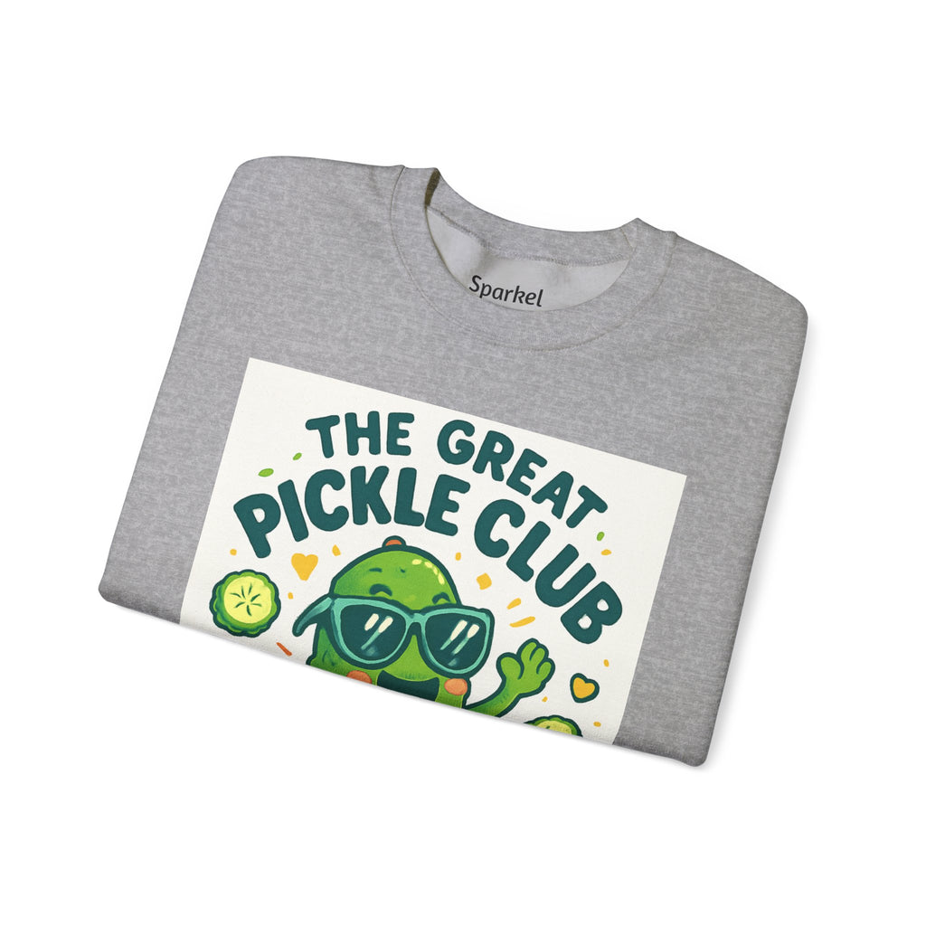 The Great Pickle Club Sweatshirt — Retro Cute Dancing Pickle Crewneck