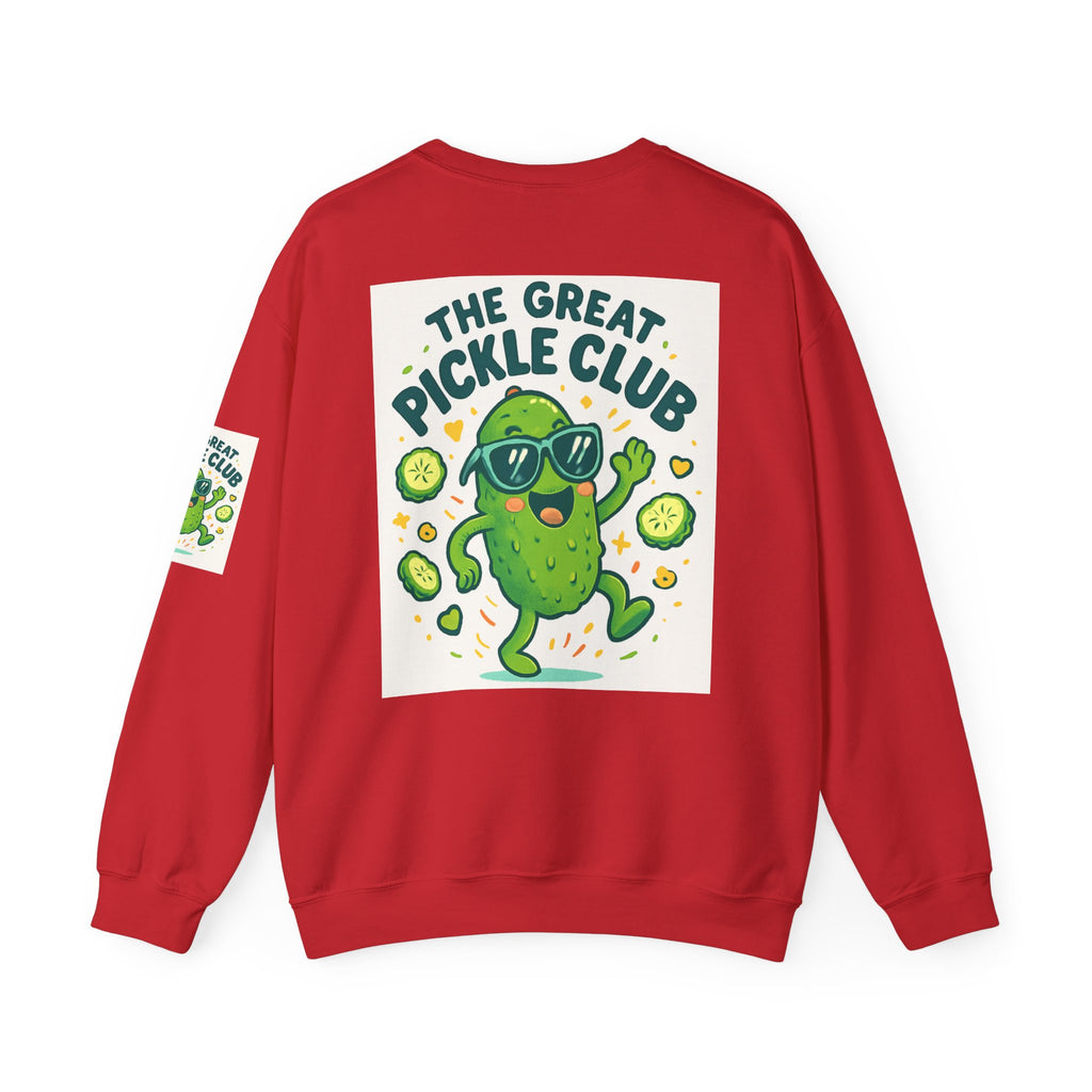 The Great Pickle Club Sweatshirt — Retro Cute Dancing Pickle Crewneck