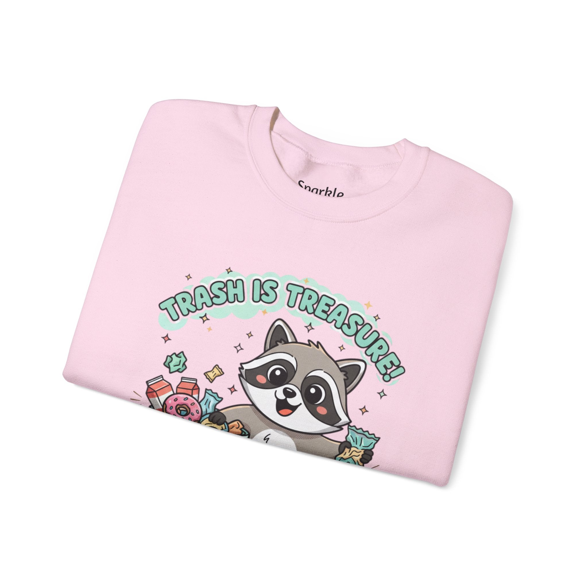Merry Trash‑Mas Raccoon Crewneck Sweatshirt | trash panda Christmas, funny rodent