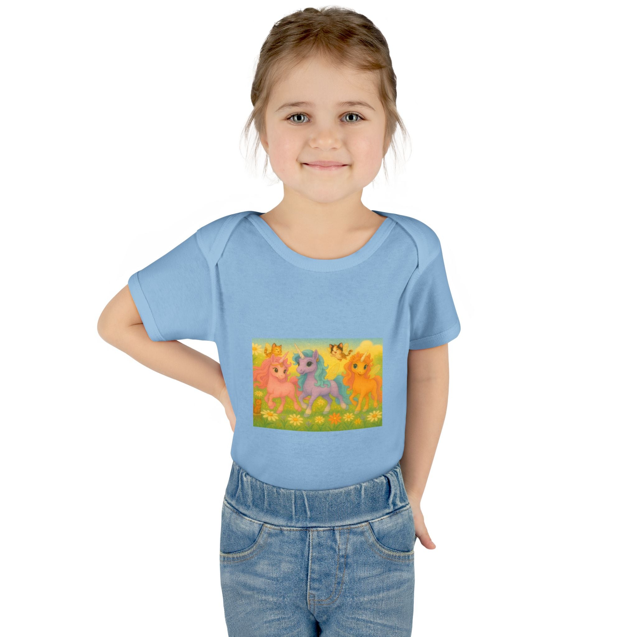Bodysuit - Whimsical Unicorn Princesses and Forest Animals Playful Design