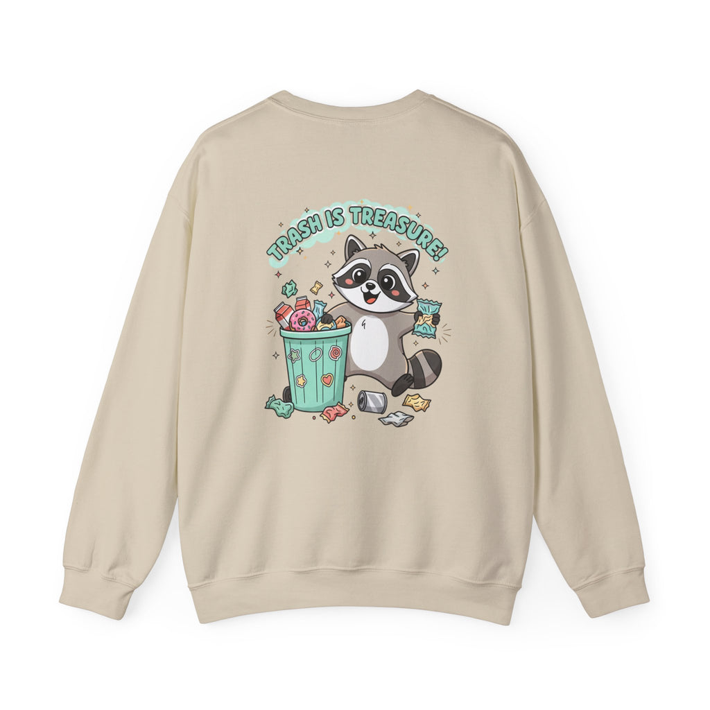 Merry Trash‑Mas Raccoon Crewneck Sweatshirt | trash panda Christmas, funny rodent