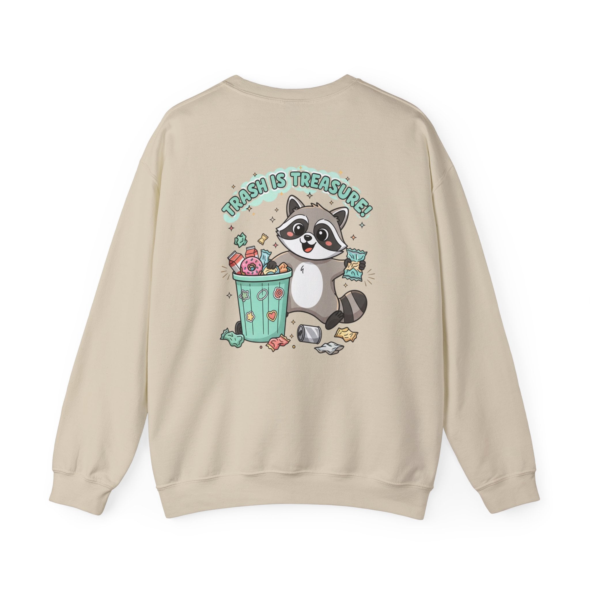 Merry Trash‑Mas Raccoon Crewneck Sweatshirt | trash panda Christmas, funny rodent