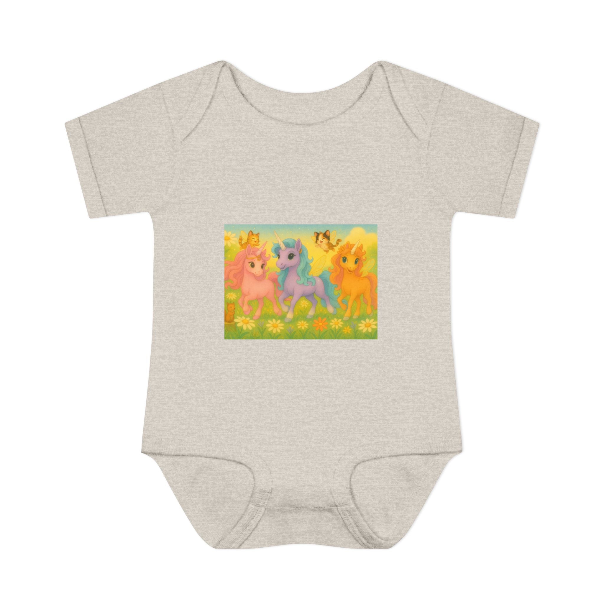 Bodysuit - Whimsical Unicorn Princesses and Forest Animals Playful Design