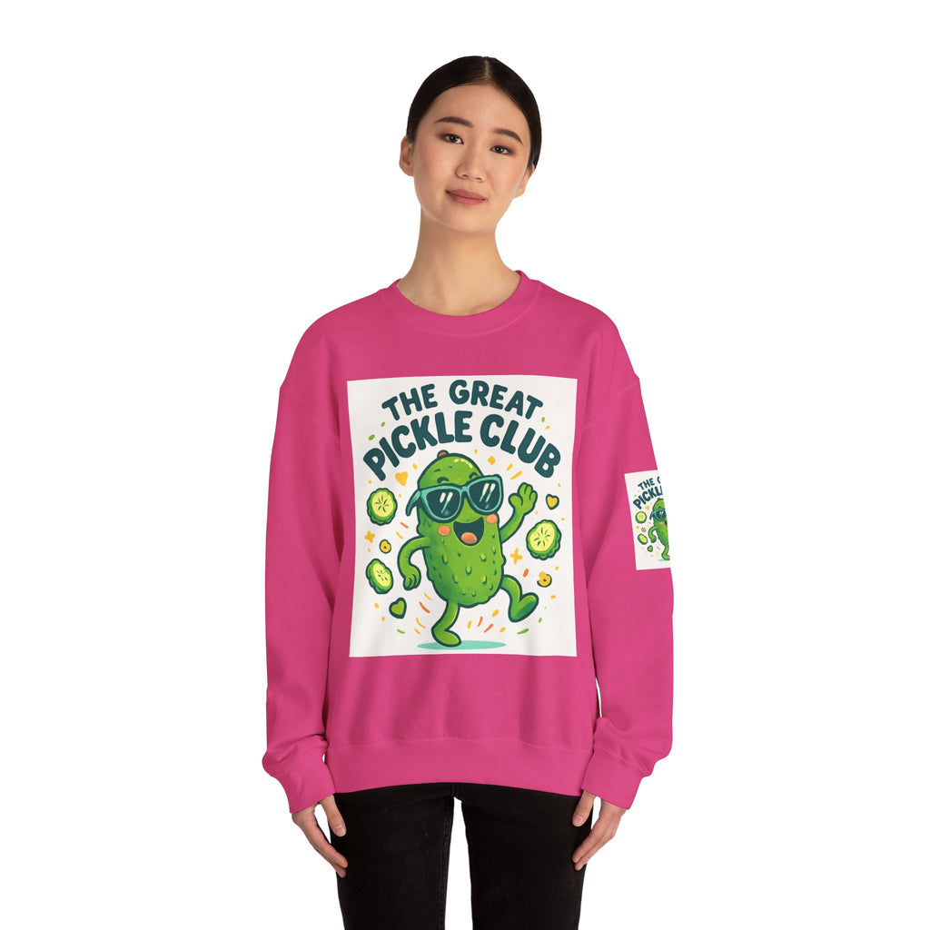 The Great Pickle Club Sweatshirt — Retro Cute Dancing Pickle Crewneck