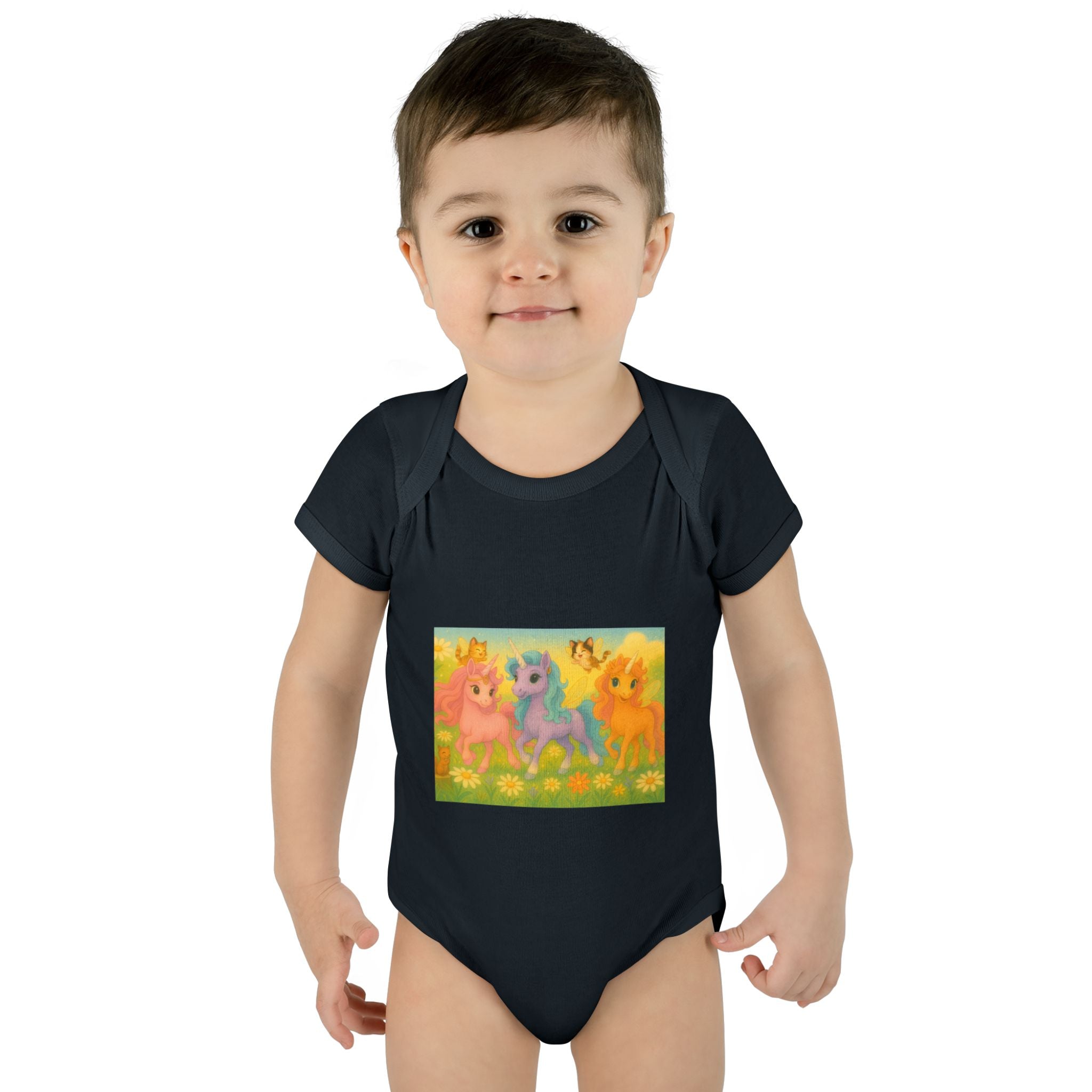 Bodysuit - Whimsical Unicorn Princesses and Forest Animals Playful Design