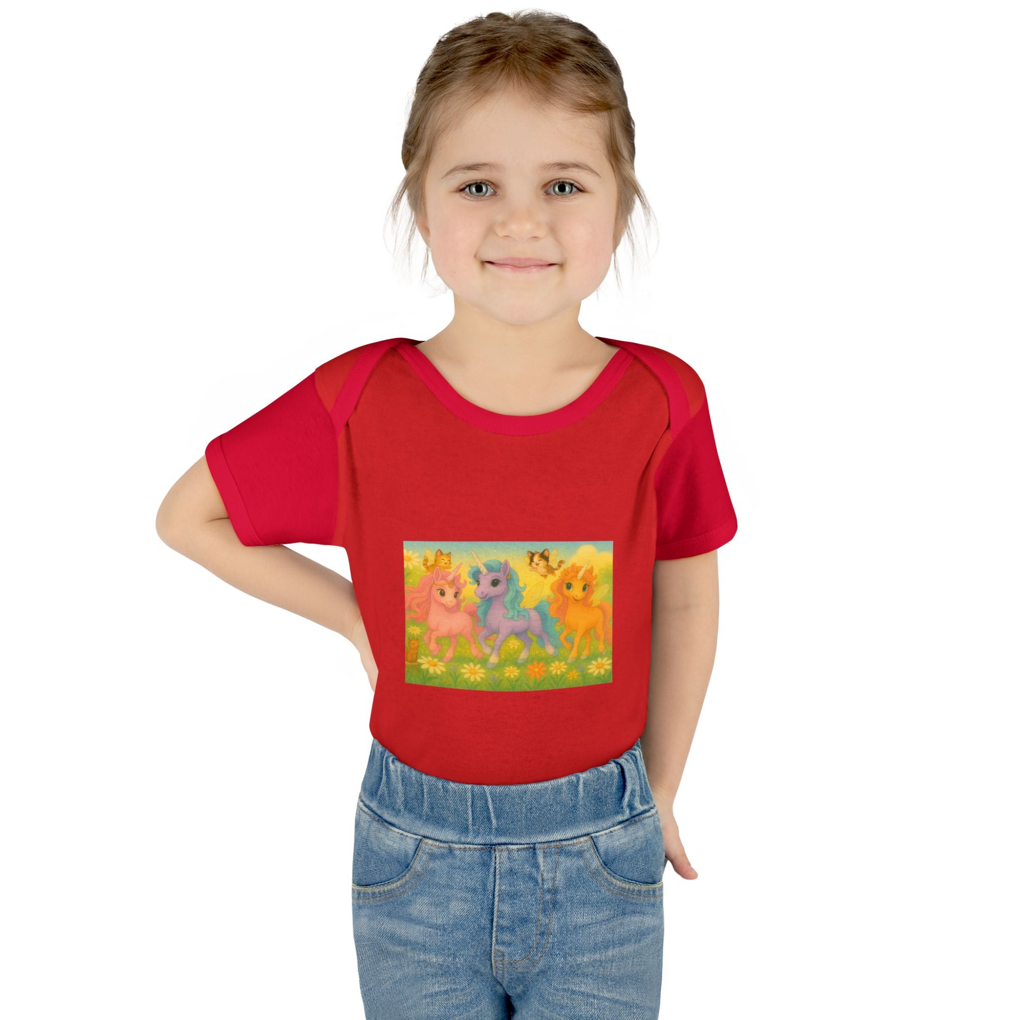 Bodysuit - Whimsical Unicorn Princesses and Forest Animals Playful Design