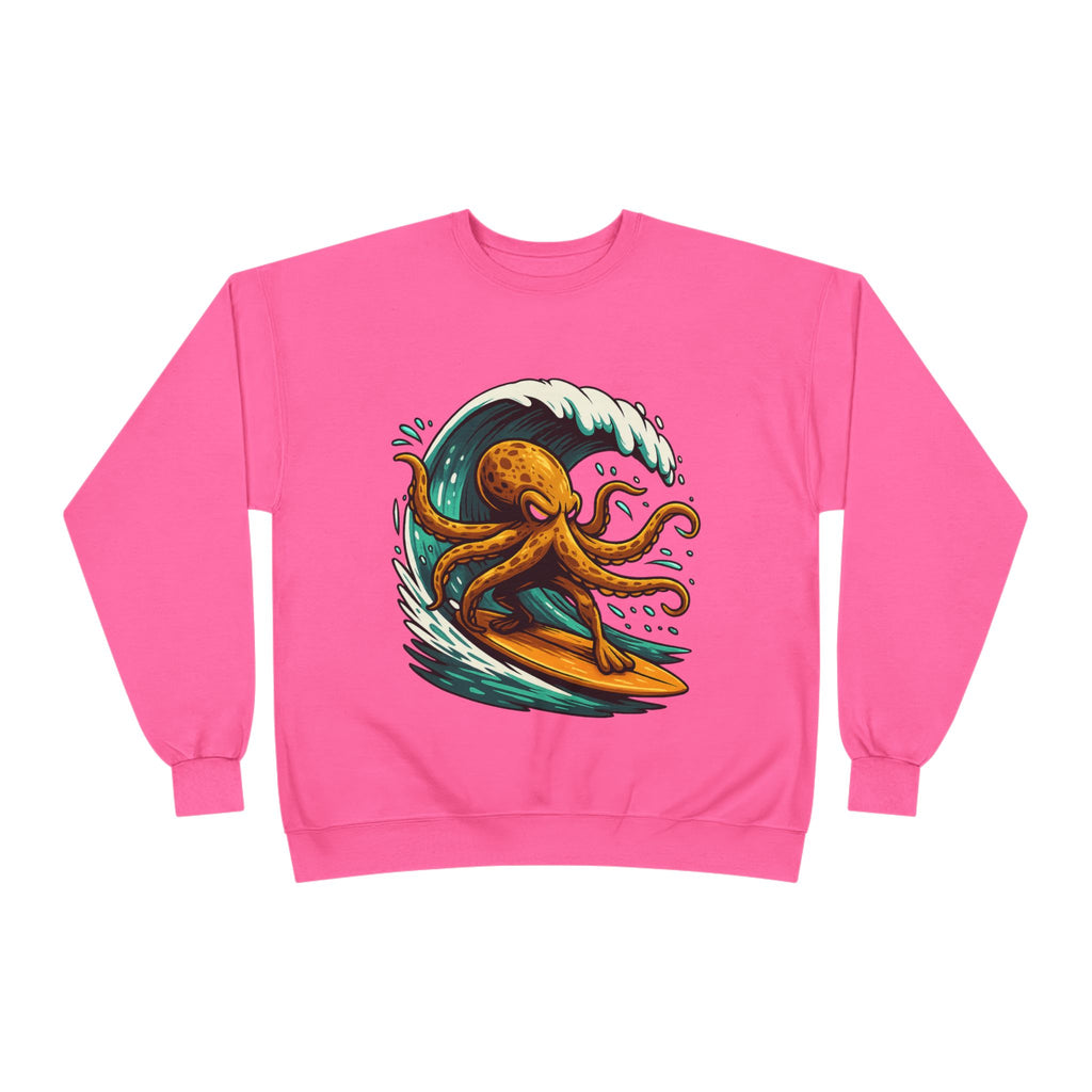 Octo Surfer Surfing Octopus Crewneck Sweatshirt