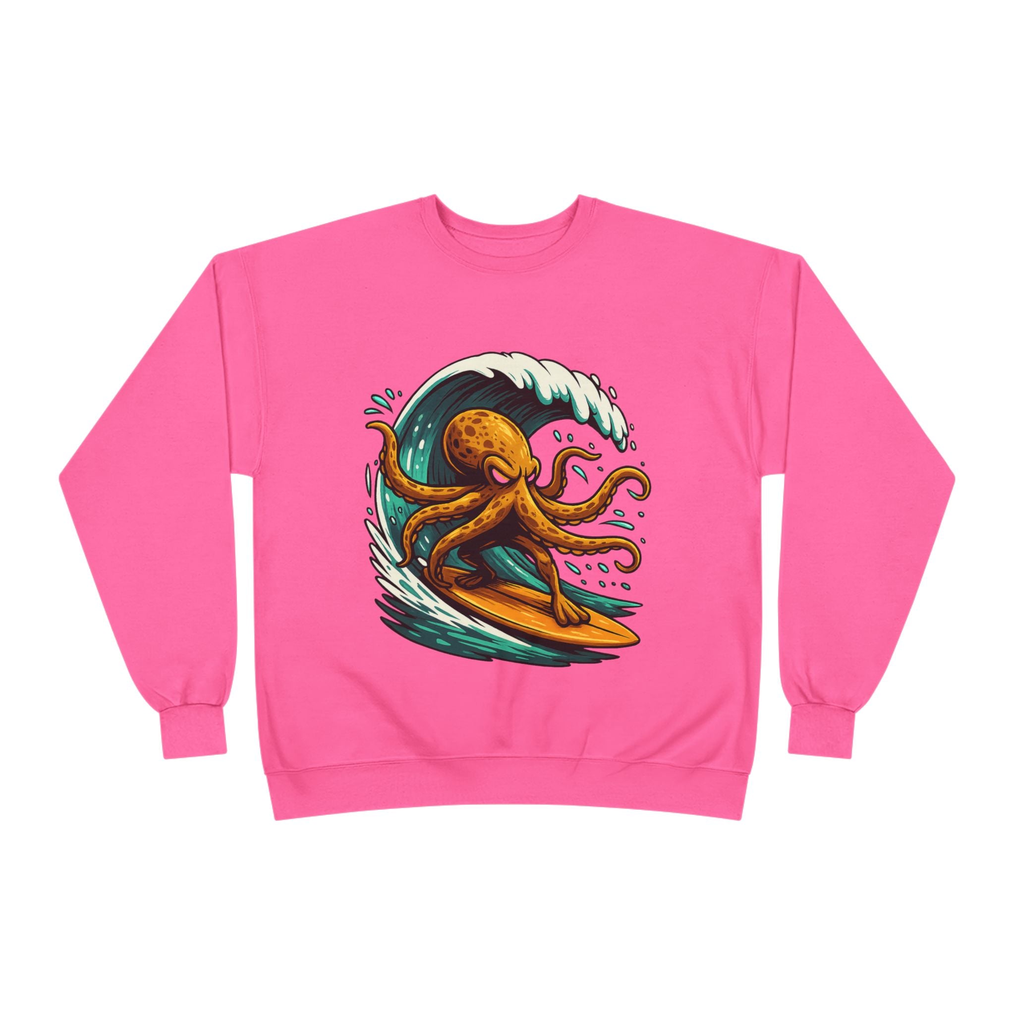 Octo Surfer Surfing Octopus Crewneck Sweatshirt
