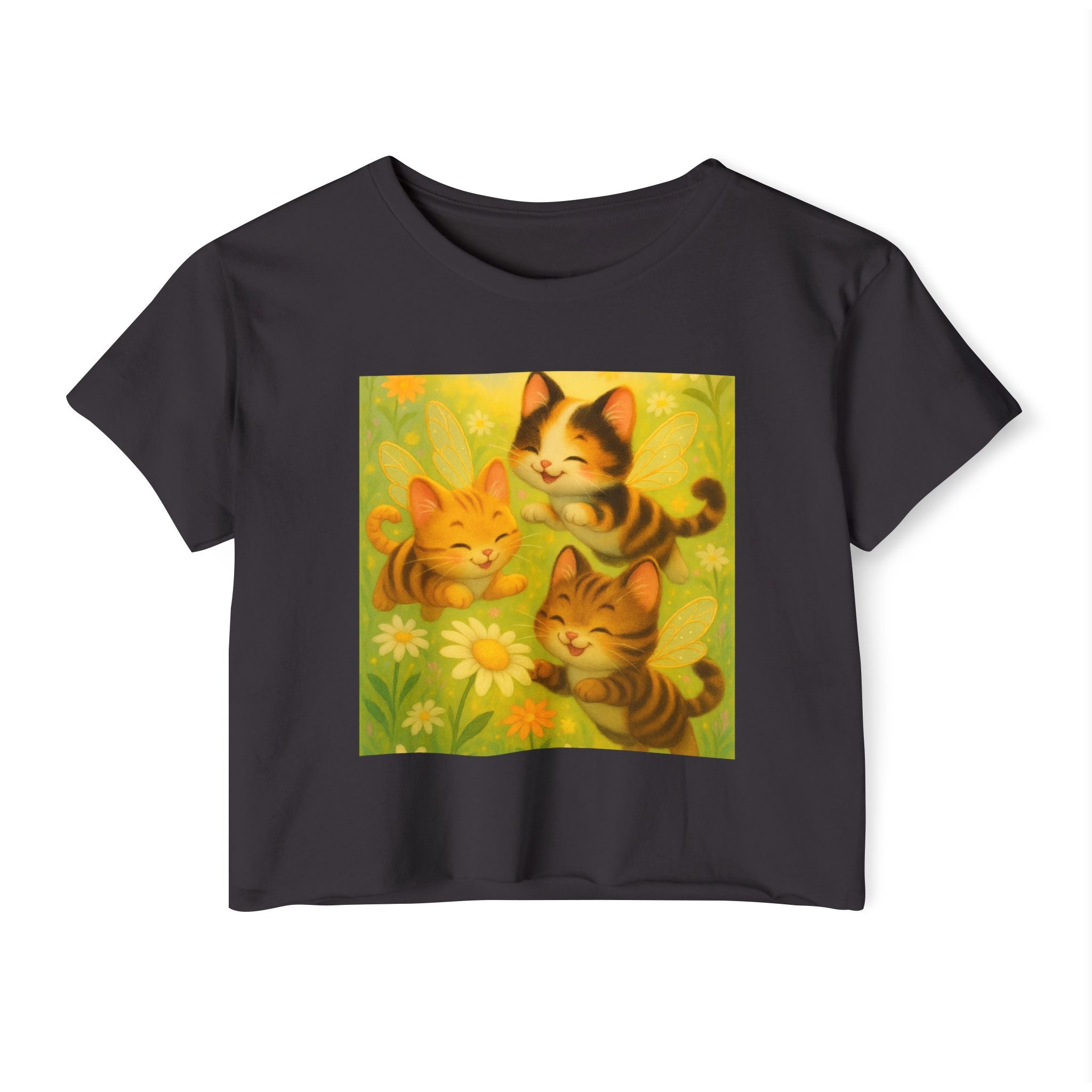 Cute Cat Festival Crop Top for Women - Perfect for Summer Celebrations