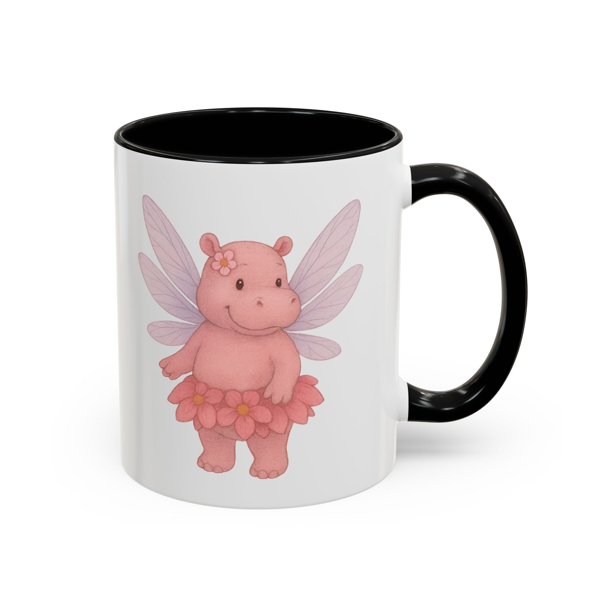 Coffee Mug - Whimsical Hippo Fairy Design