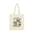 Trash Panda Christmas Tote | Cotton Canvas Tote, Funny Raccoon Holiday
