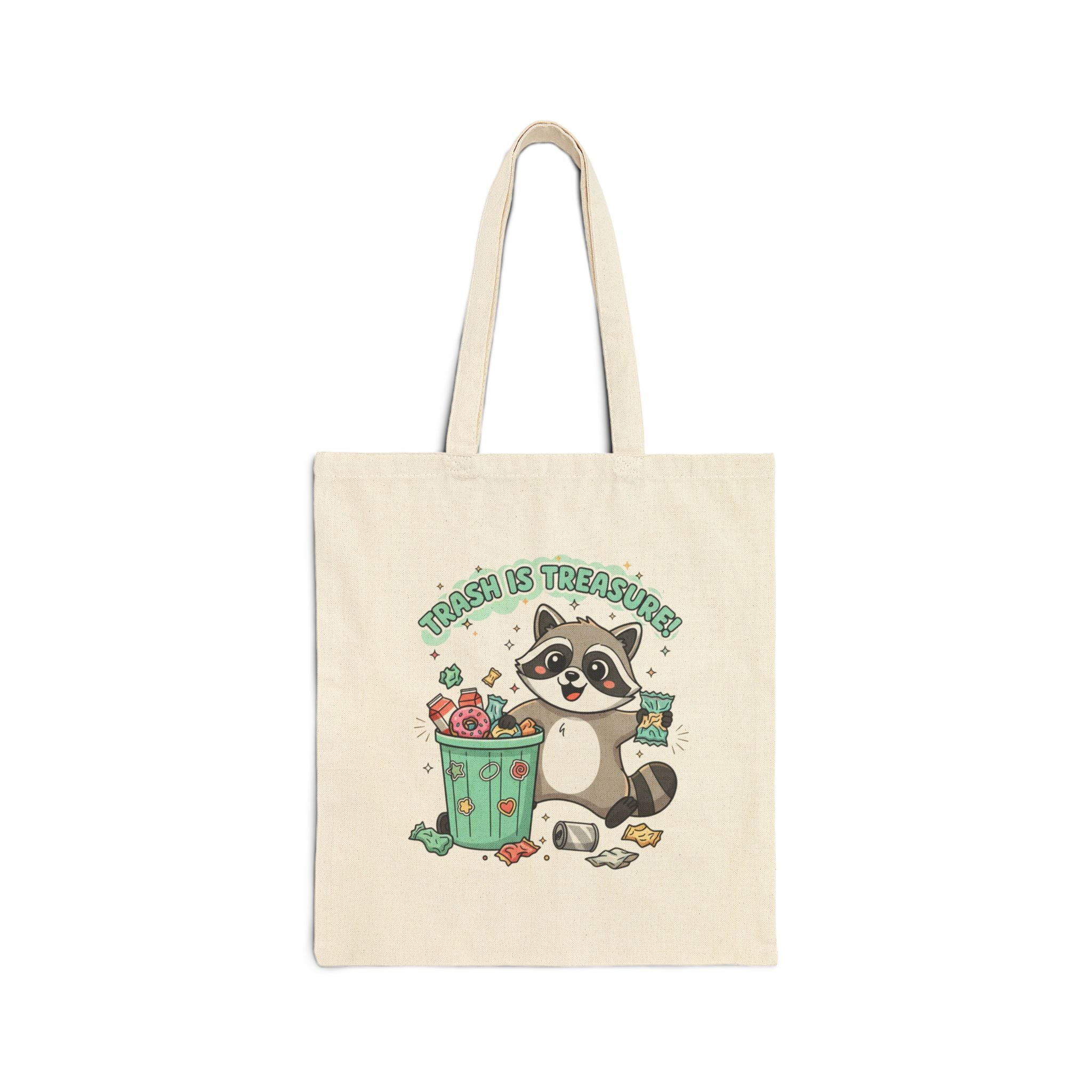Trash Panda Christmas Tote | Cotton Canvas Tote, Funny Raccoon Holiday