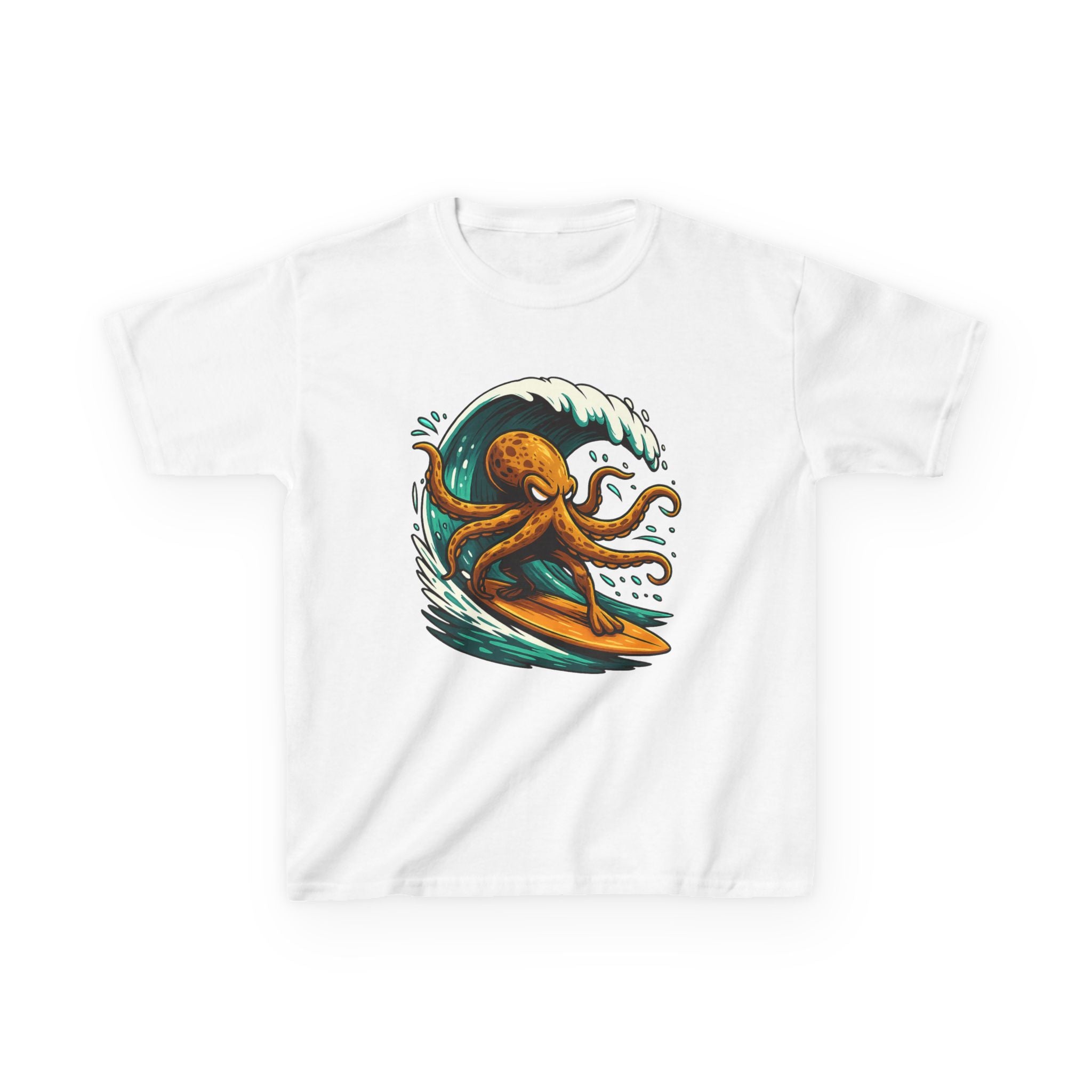 Kids Tee — Octo Surfer Surfing Wave Graphic