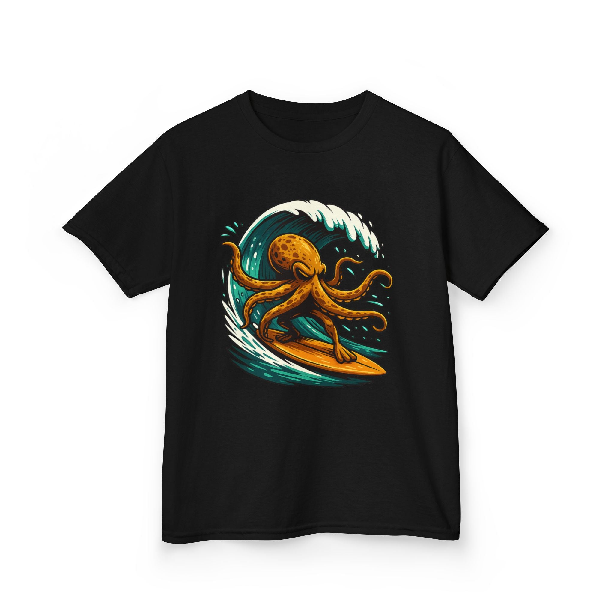 Kids Tee — Octo Surfer Surfing Wave Graphic