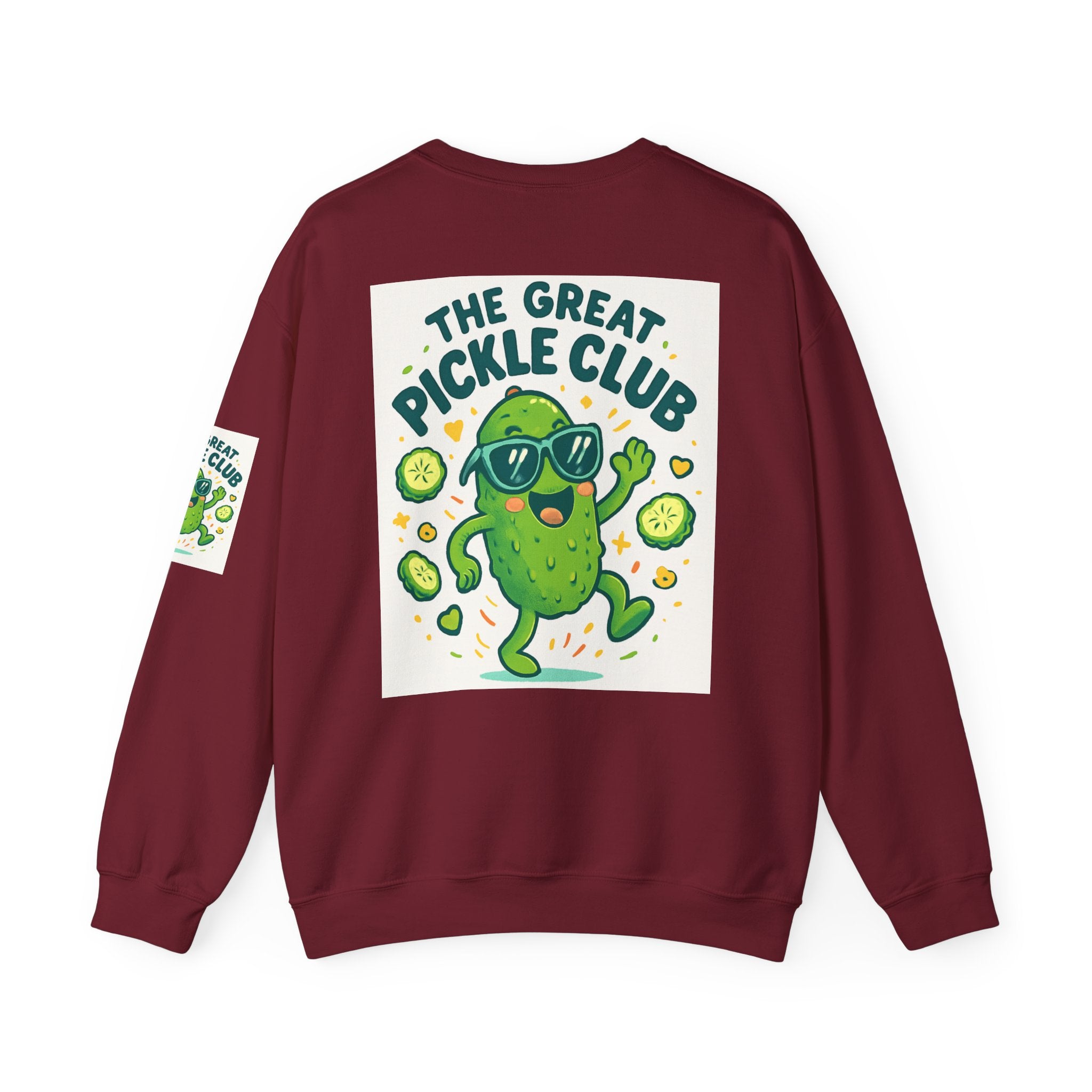 The Great Pickle Club Sweatshirt — Retro Cute Dancing Pickle Crewneck