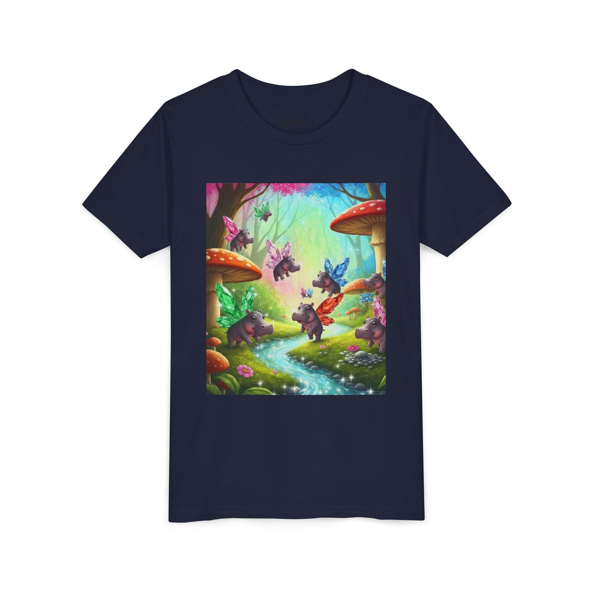 Magical Hippo Fairies Mushroom Grove Youth Tee