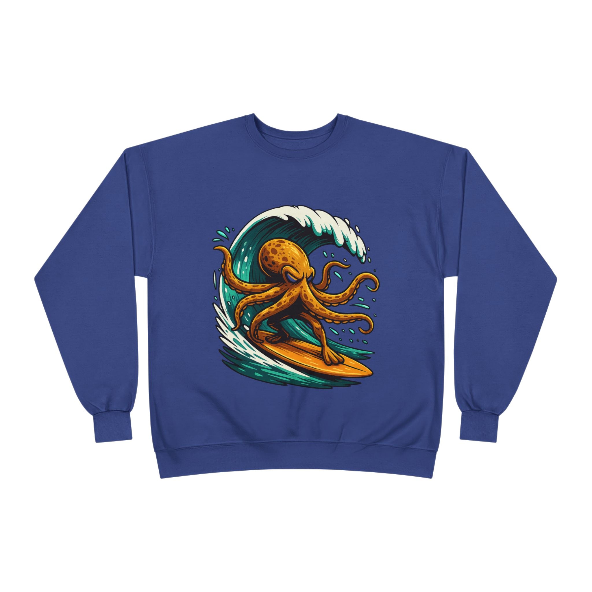 Octo Surfer Surfing Octopus Crewneck Sweatshirt