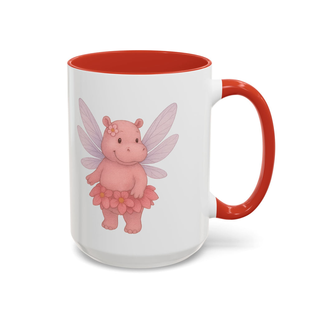 Coffee Mug - Whimsical Hippo Fairy Design