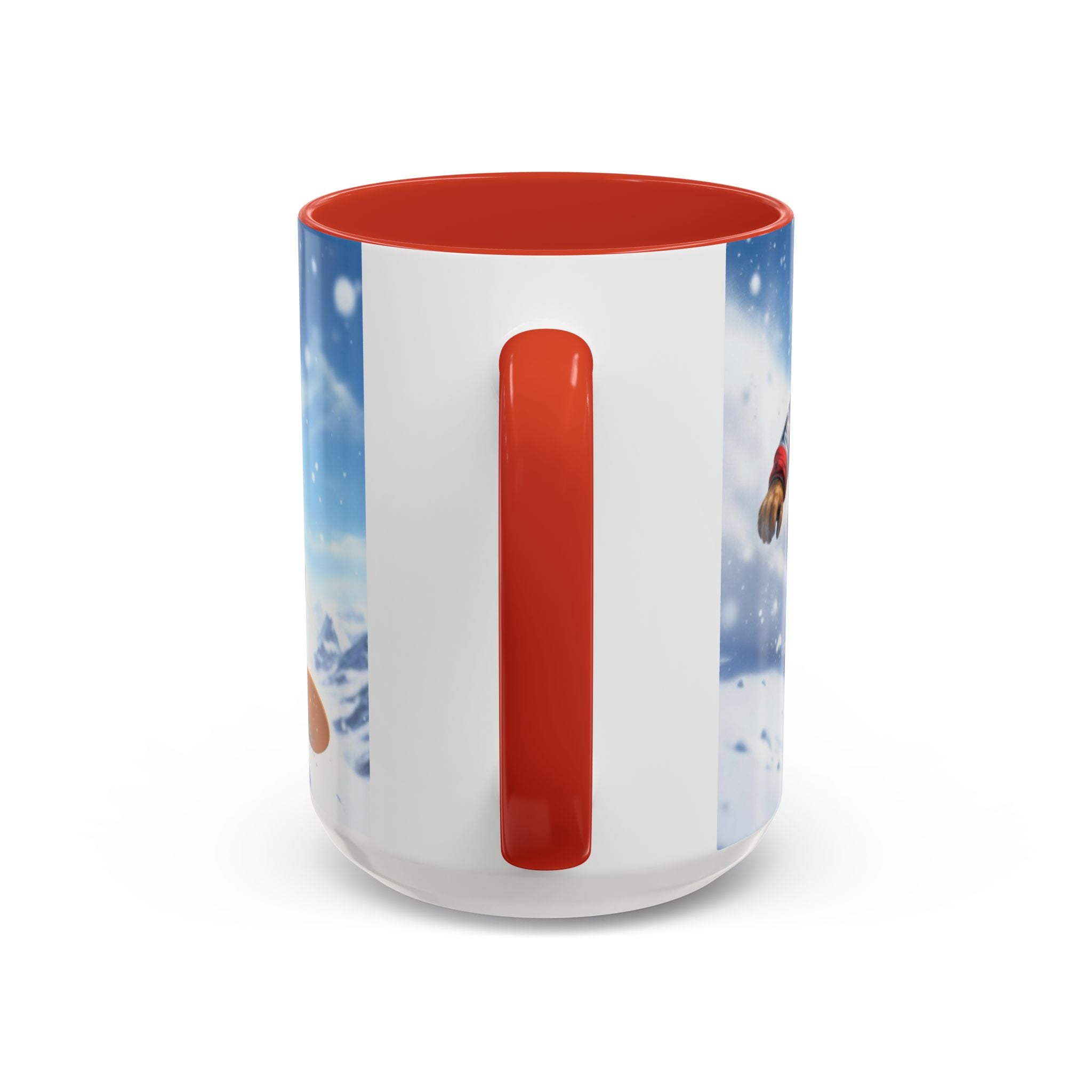 Snowboarding Lion Coffee Mug — Winter Sports Animal Art 11/15oz