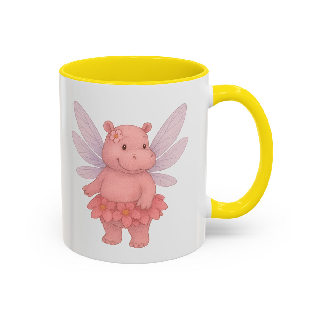 Coffee Mug - Whimsical Hippo Fairy Design