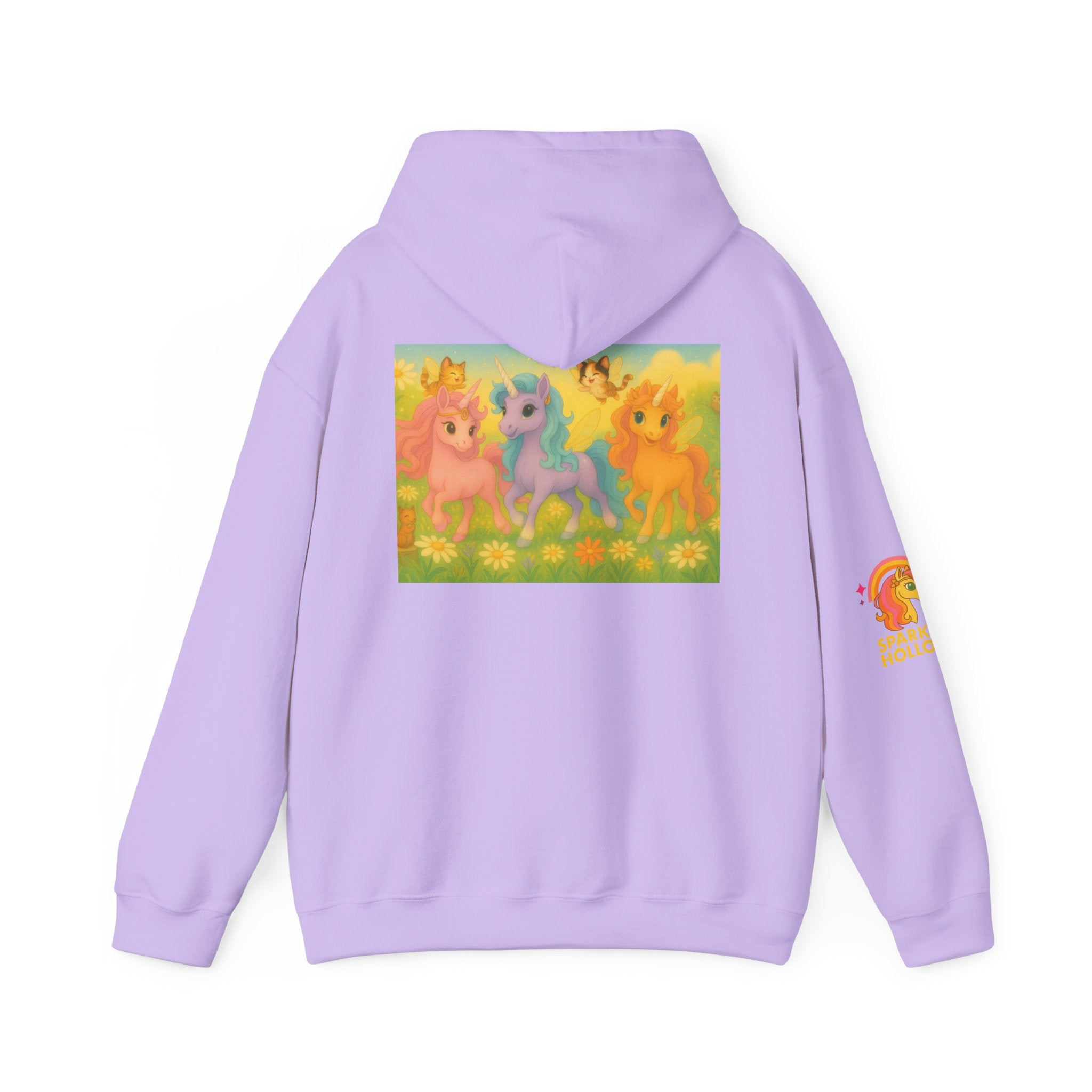 Hooded Sweatshirt - Whimsical Unicorn Princess Trio Design