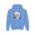 Whimsical Fairy Hippo Hooded Sweatshirt for Kids, Cute Gifts, Cozy Hoodie, Floral Design, Birthday Present