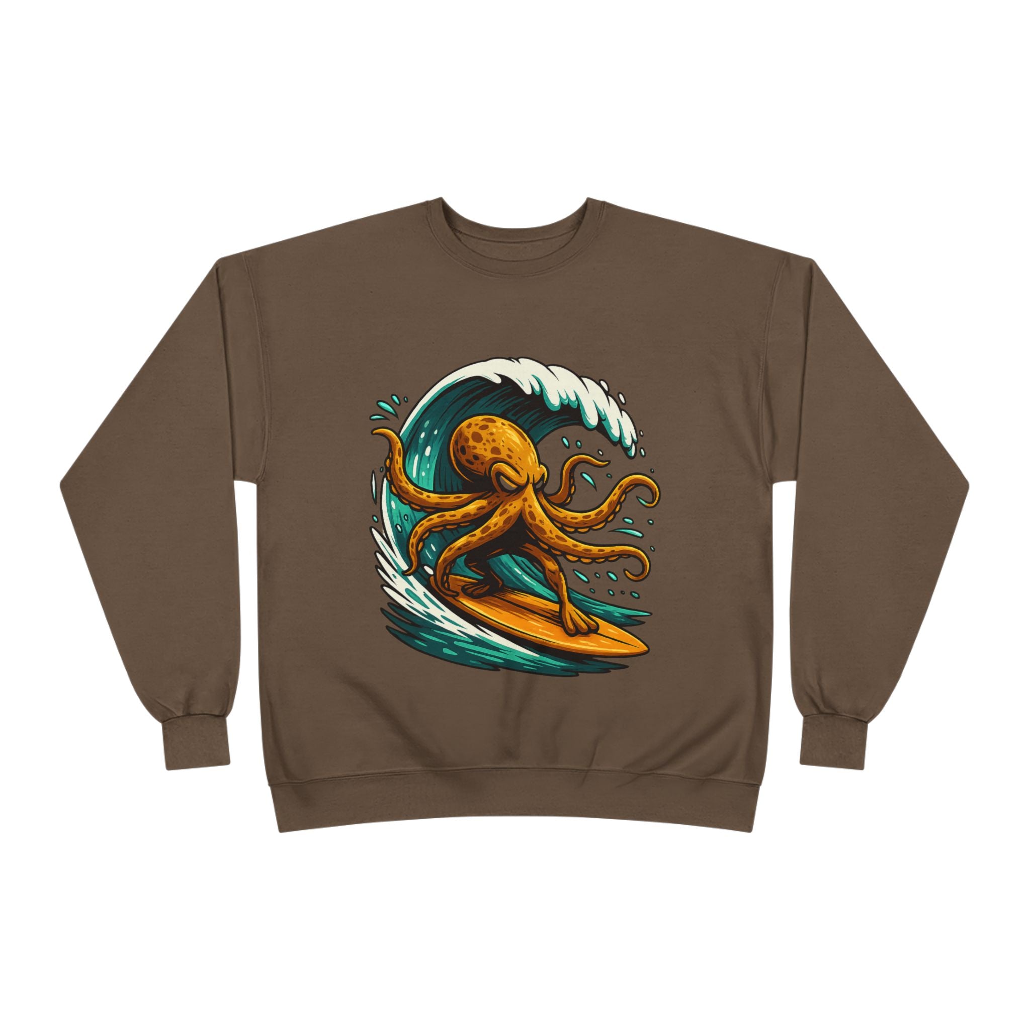 Octo Surfer Surfing Octopus Crewneck Sweatshirt