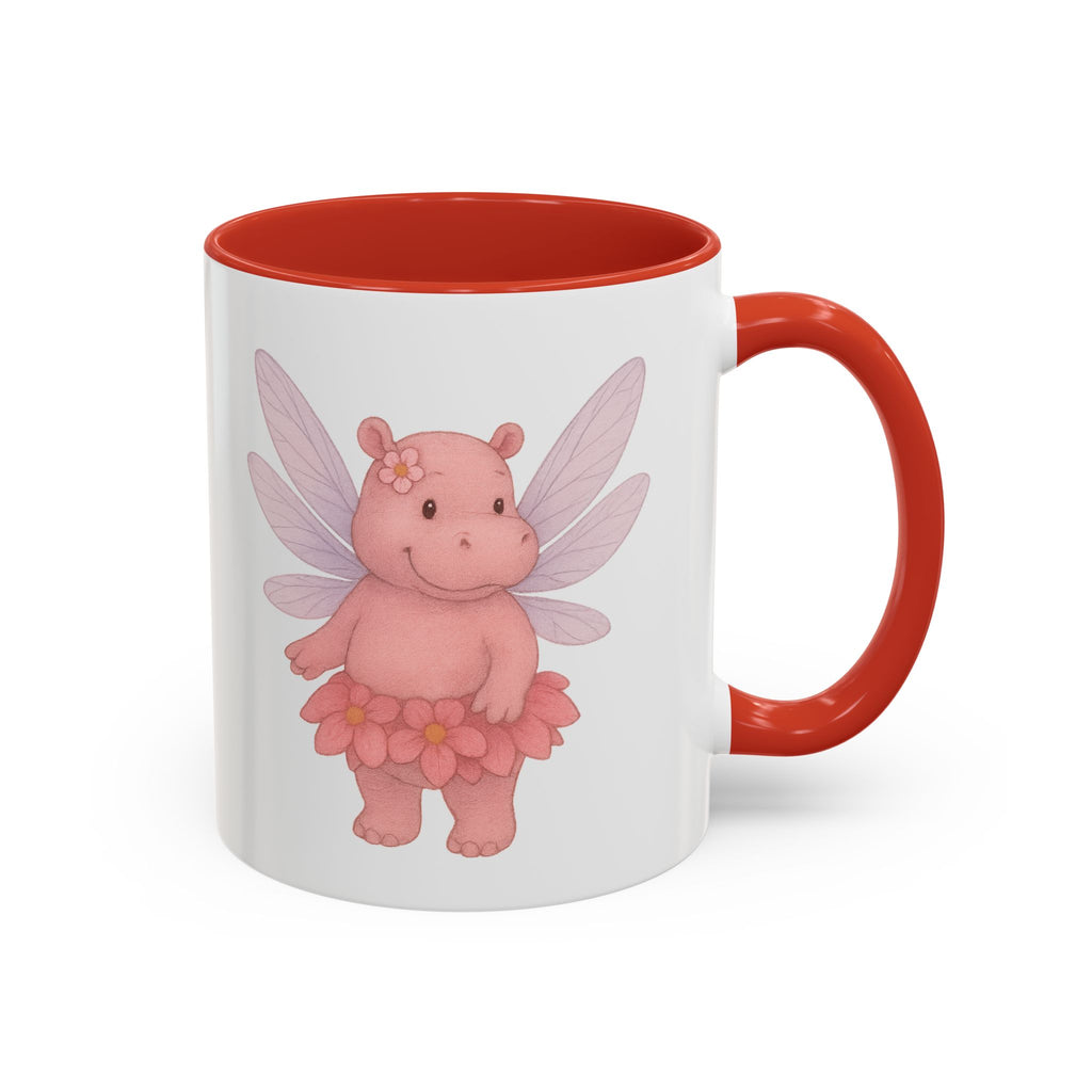 Coffee Mug - Whimsical Hippo Fairy Design
