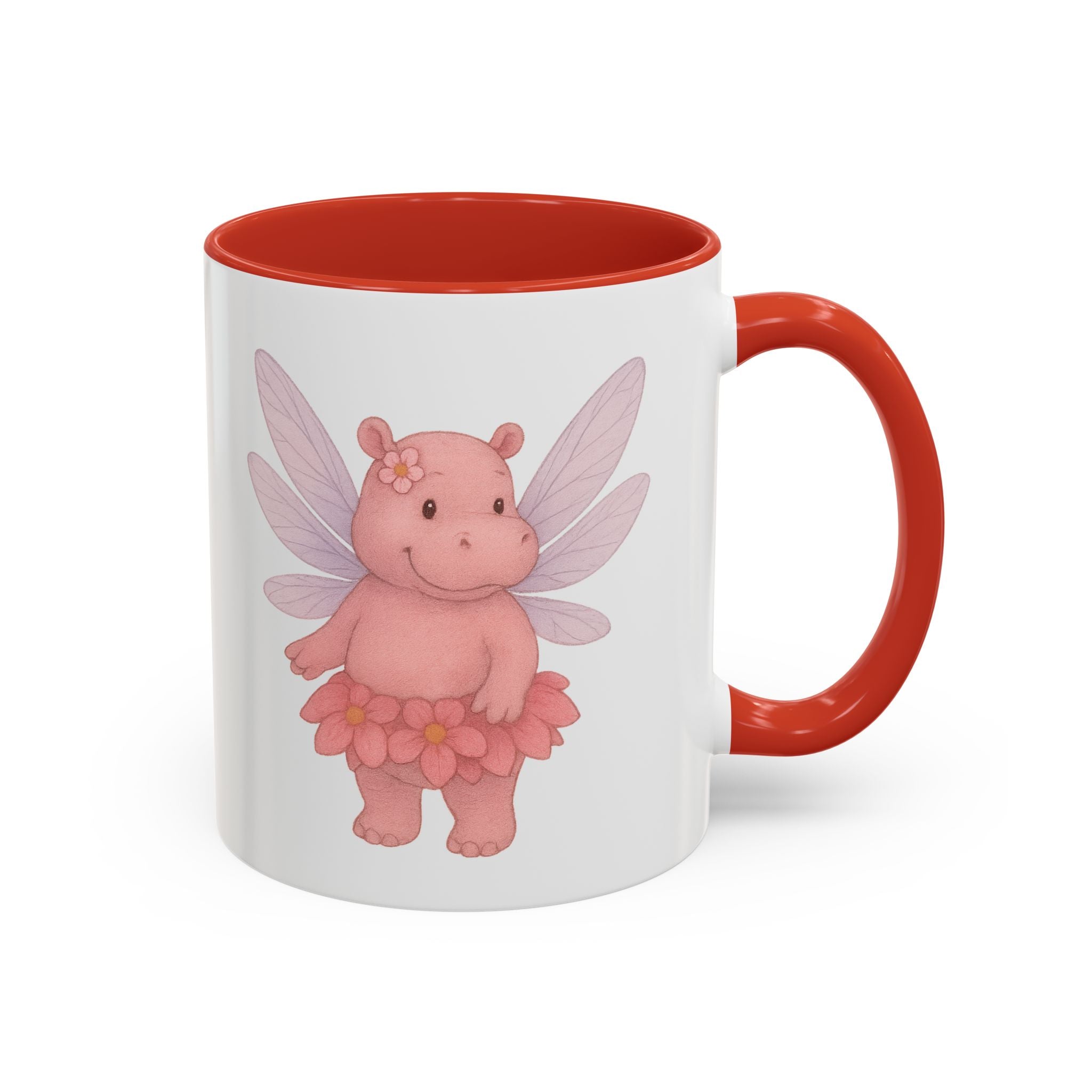 Coffee Mug - Whimsical Hippo Fairy Design
