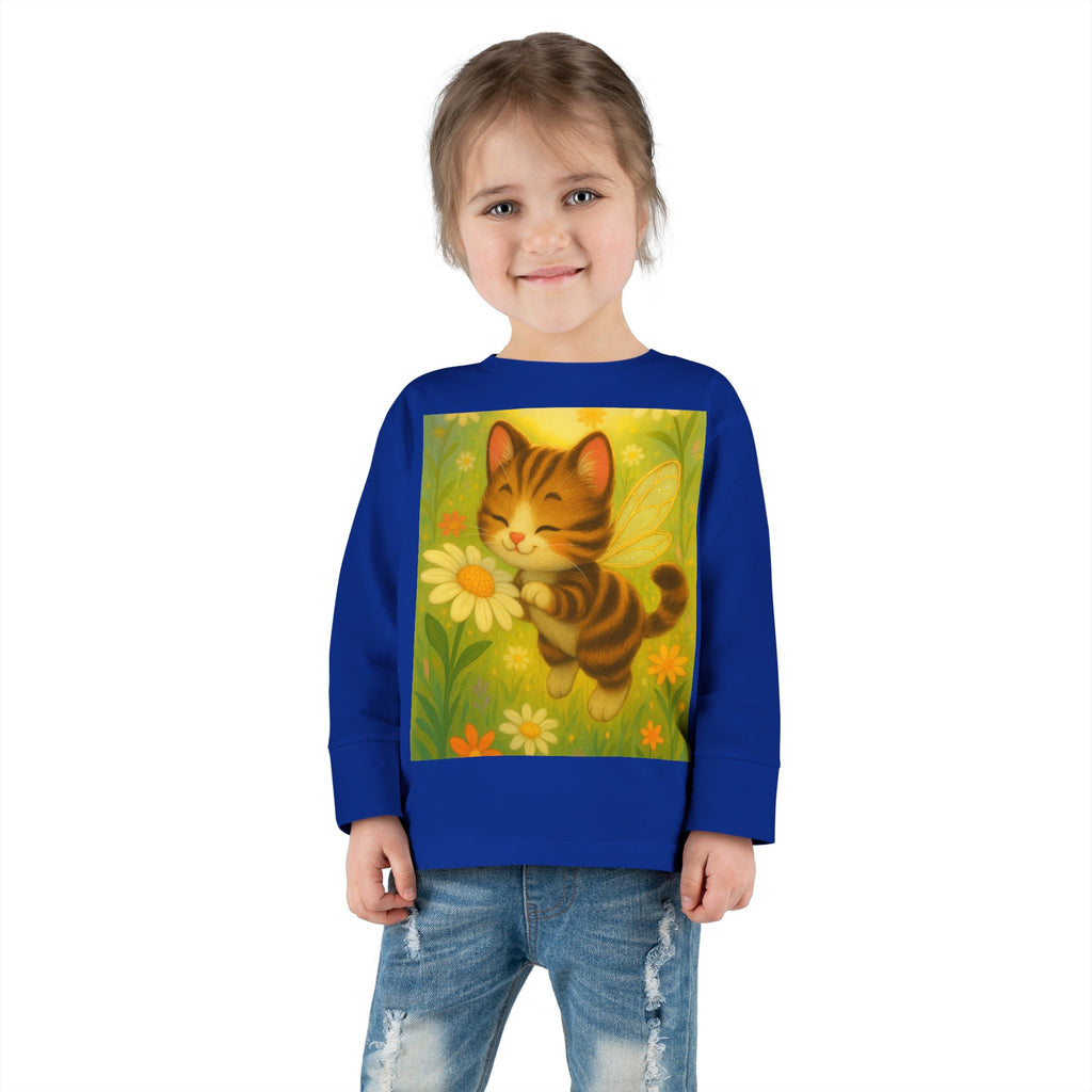 Whimsical Bumble Paws Bumble Cat Toddler Long Sleeve Tee — Sparkle Hollow
