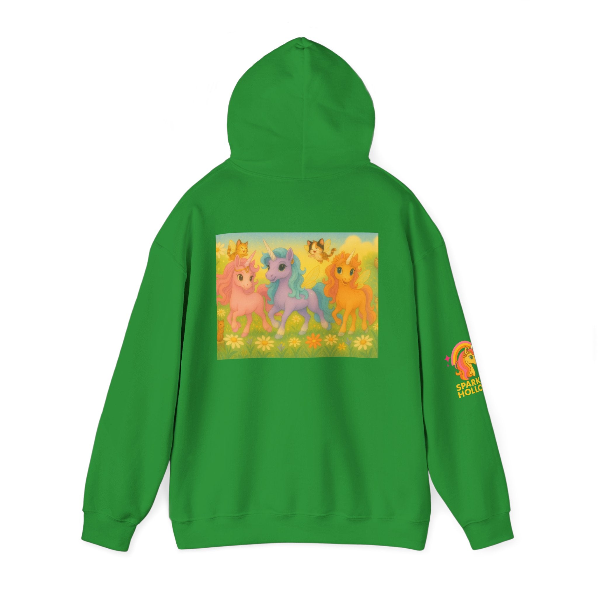 Hooded Sweatshirt - Whimsical Unicorn Princess Trio Design