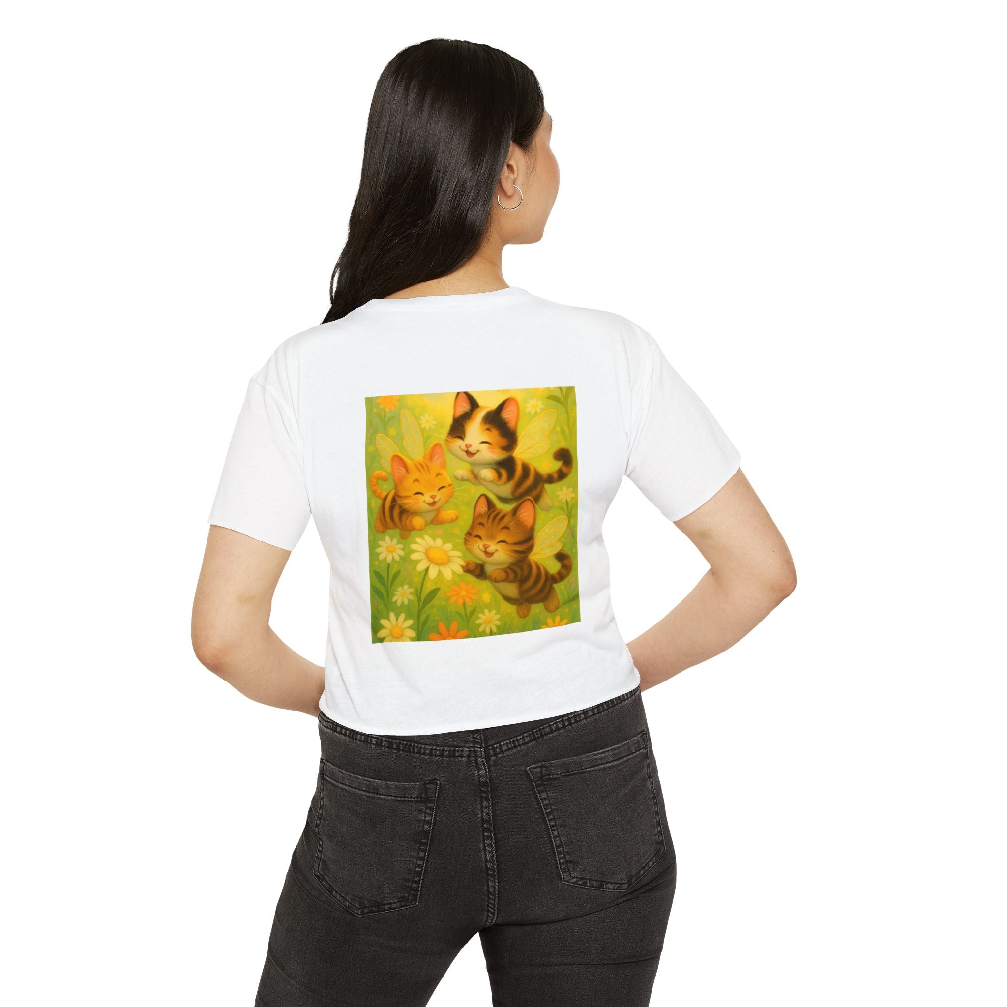 Cute Cat Festival Crop Top for Women - Perfect for Summer Celebrations