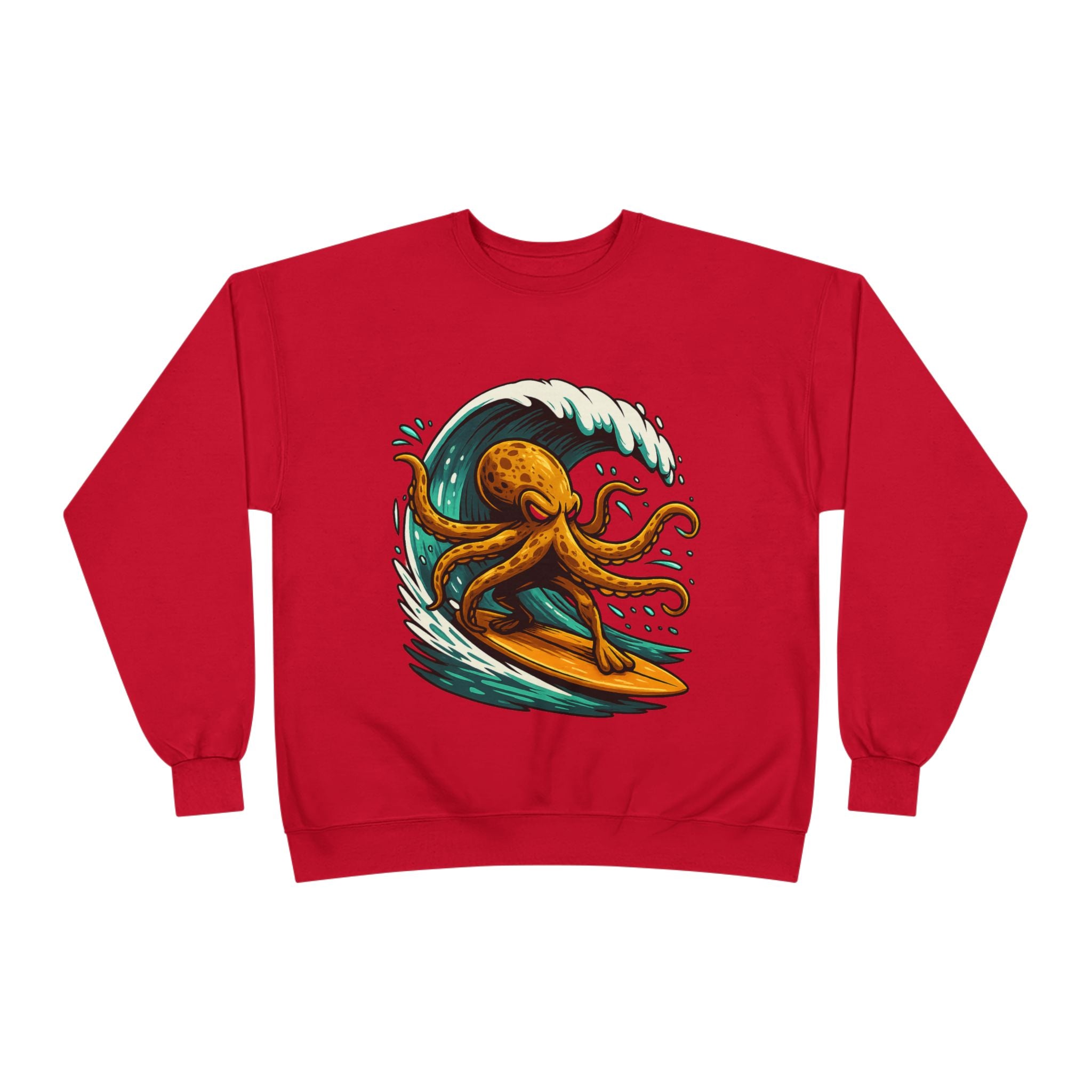 Octo Surfer Surfing Octopus Crewneck Sweatshirt