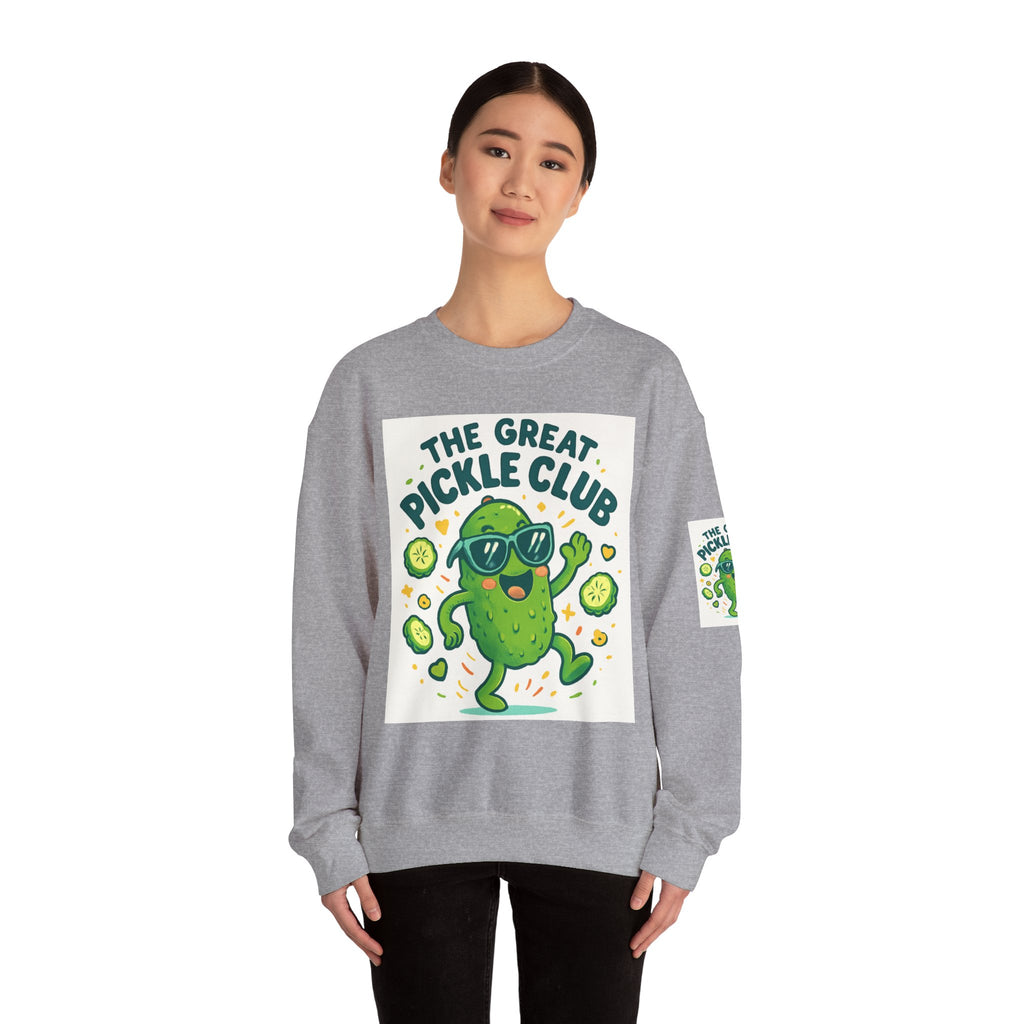 The Great Pickle Club Sweatshirt — Retro Cute Dancing Pickle Crewneck