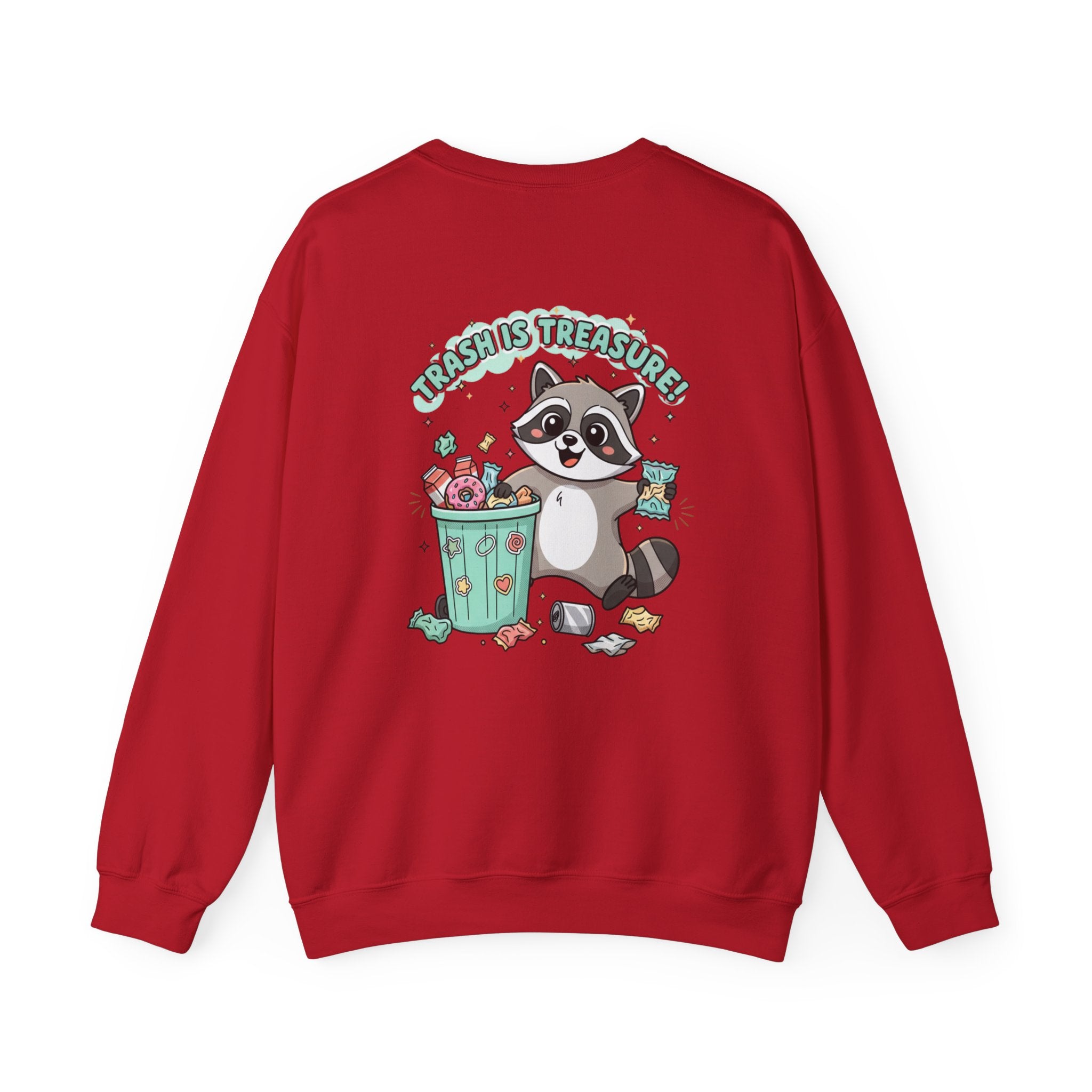 Merry Trash‑Mas Raccoon Crewneck Sweatshirt | trash panda Christmas, funny rodent