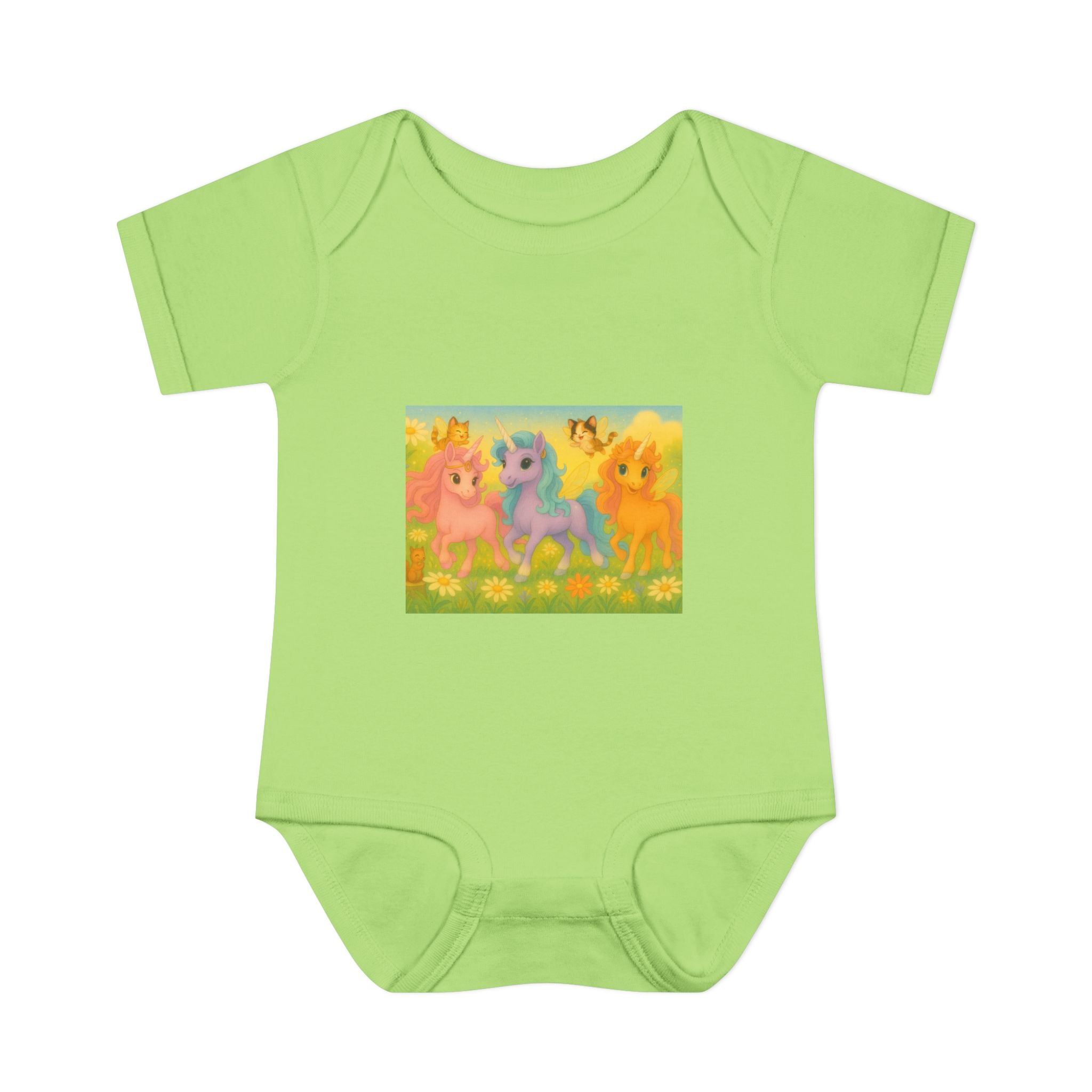 Bodysuit - Whimsical Unicorn Princesses and Forest Animals Playful Design